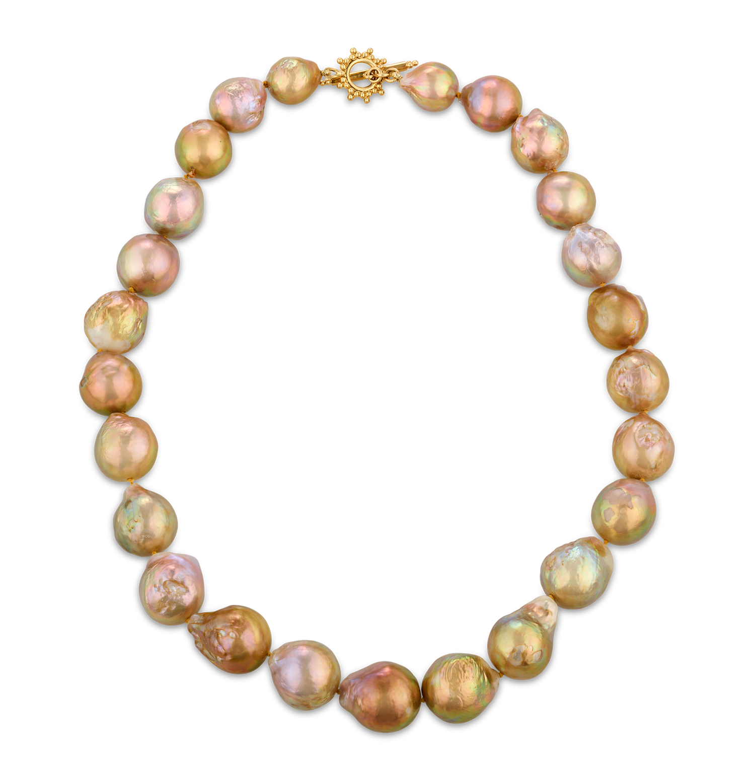 Yangtze Fireball Pearl Necklace, 13-16mm