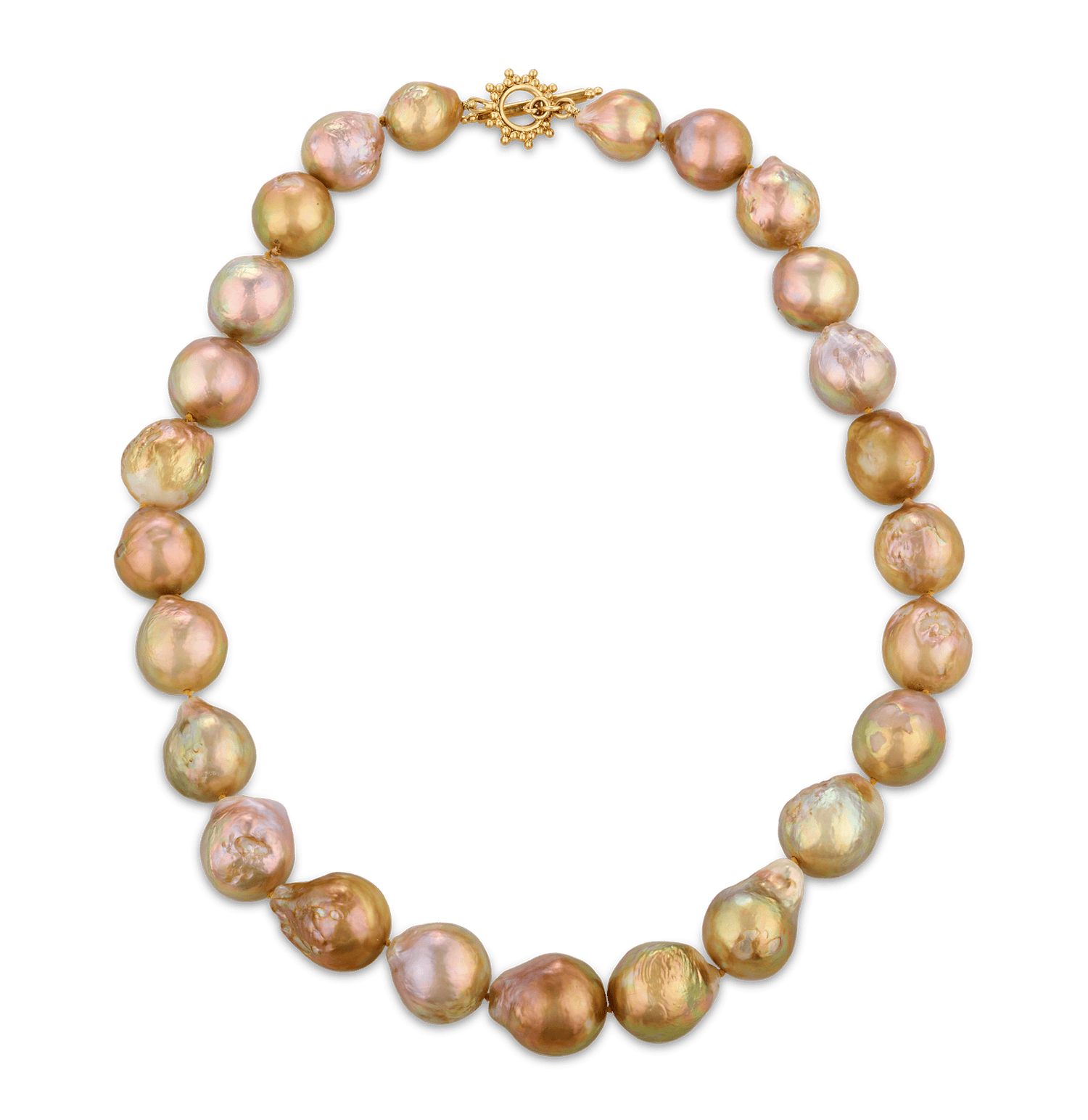 Yangtze Fireball Pearl Necklace, 13-16mm