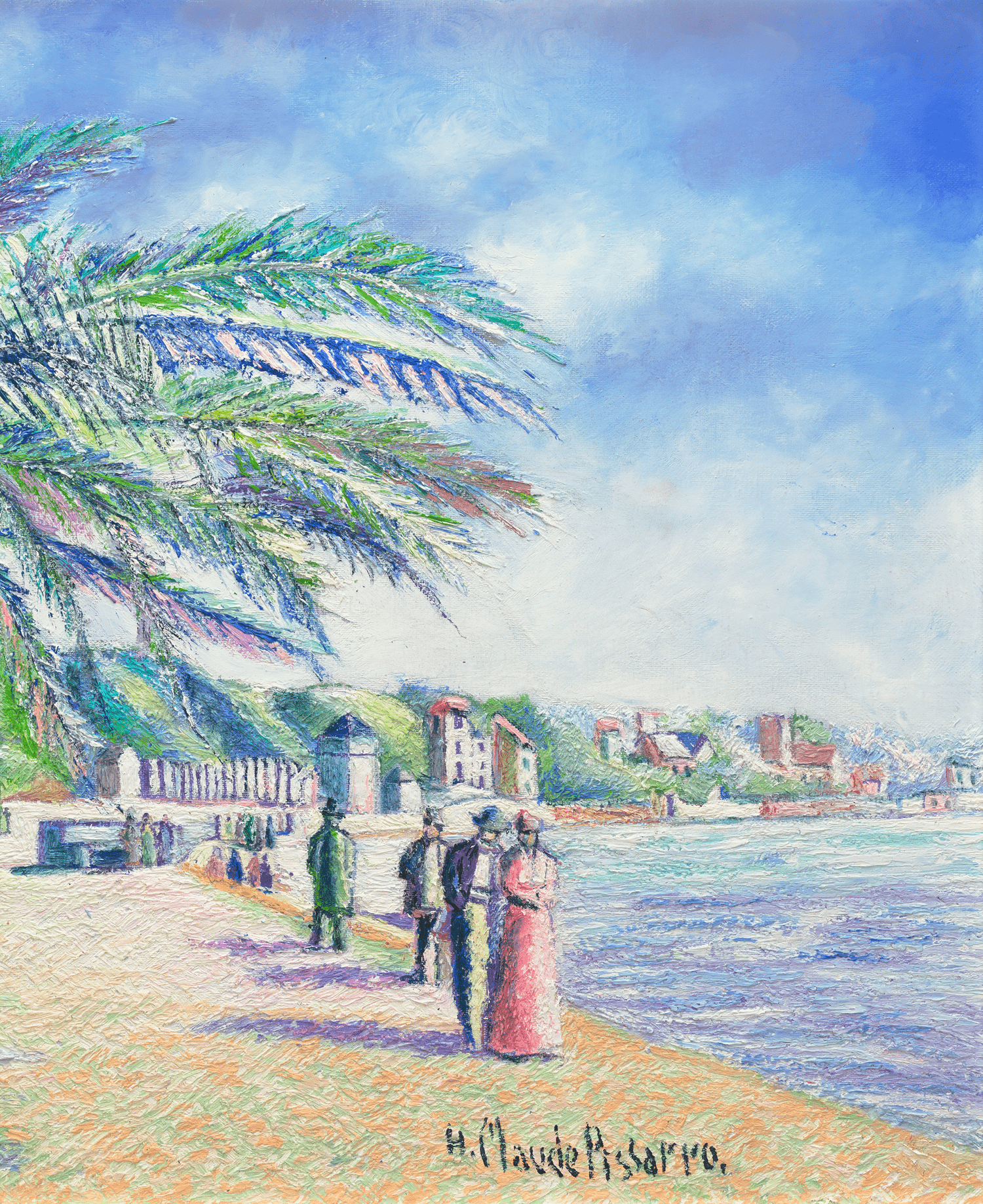 Promenade sur la plage by H. Claude Pissarro