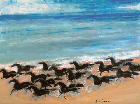 Courses sur le rivage by André Brasilier