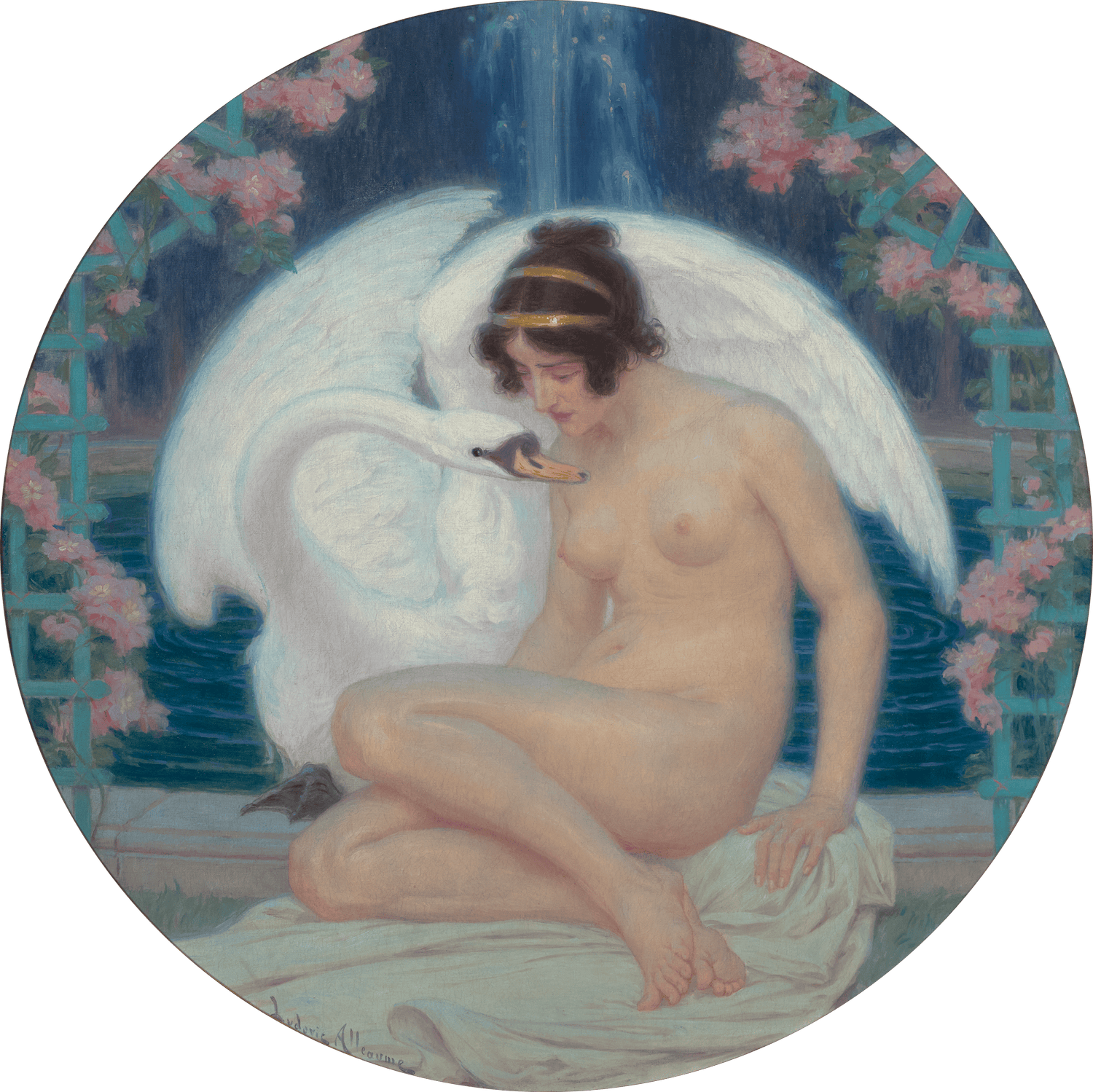 Leda and the Swan by Ludovic Alleaume
