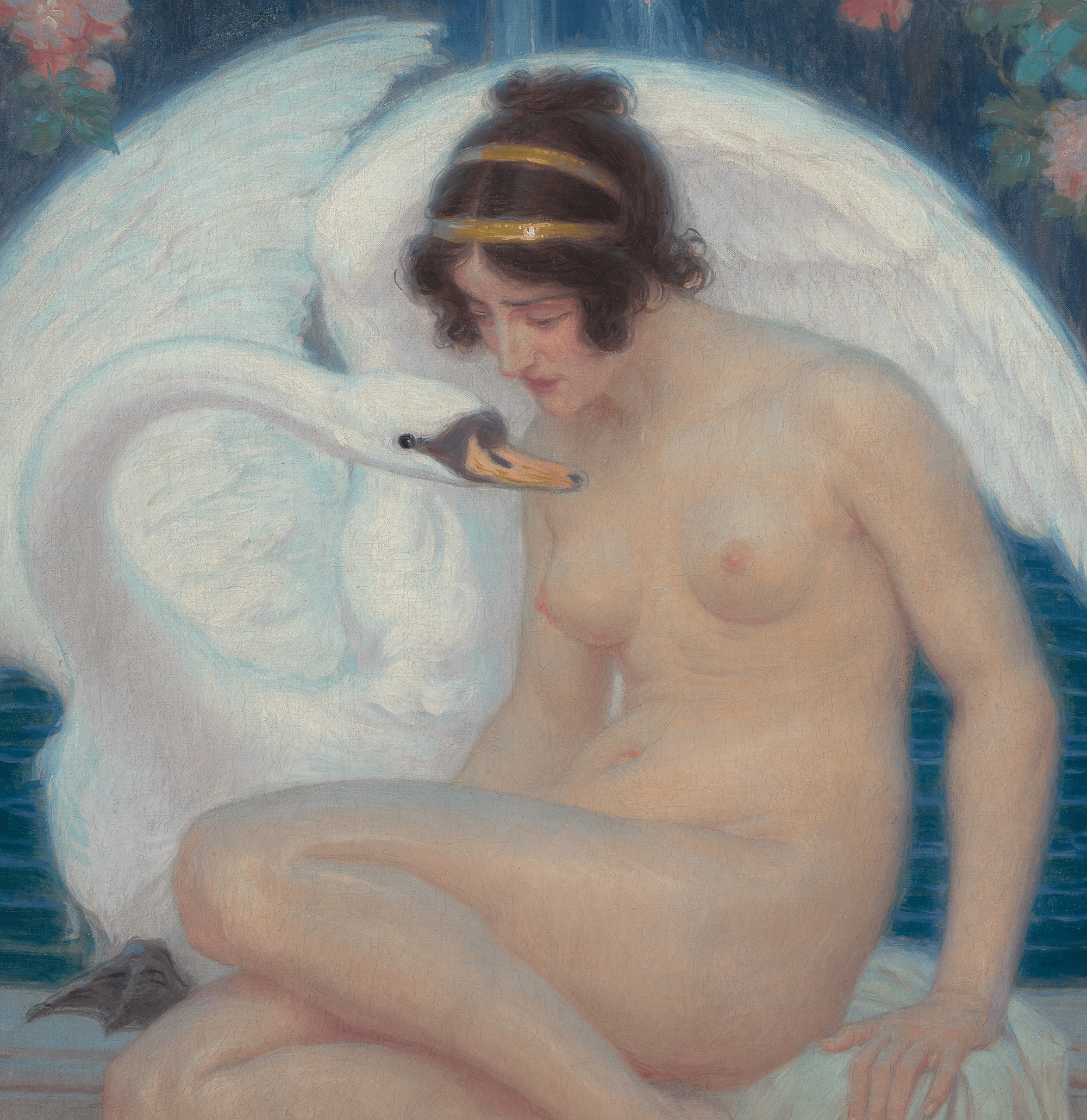 Leda and the Swan by Ludovic Alleaume