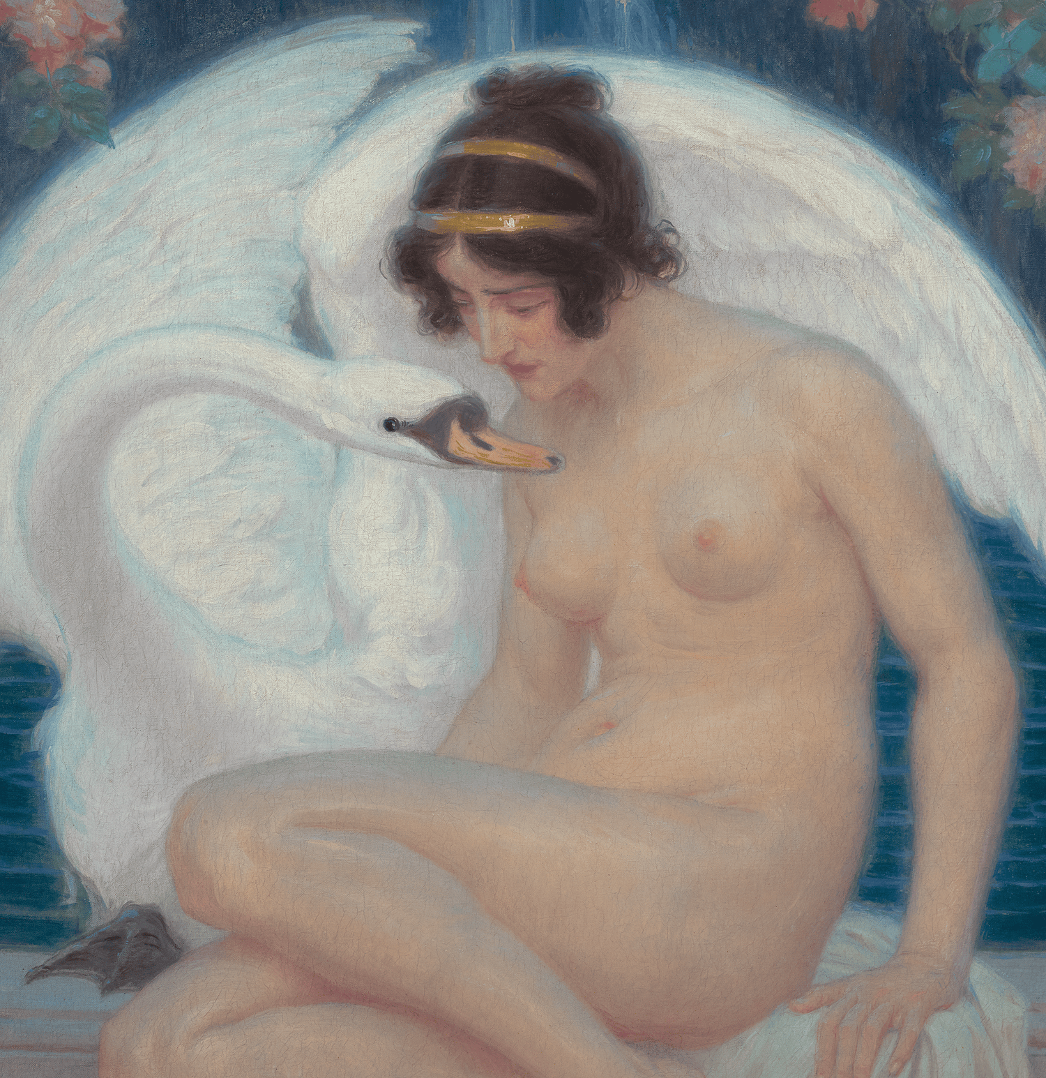Leda and the Swan by Ludovic Alleaume