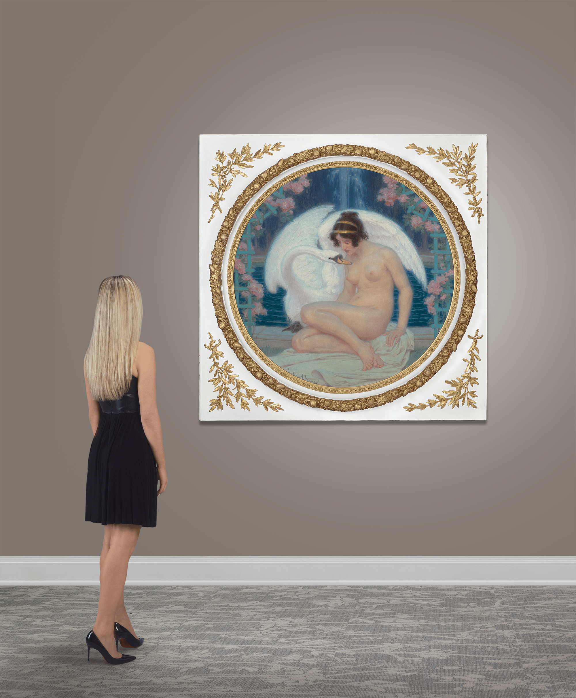 Leda and the Swan by Ludovic Alleaume