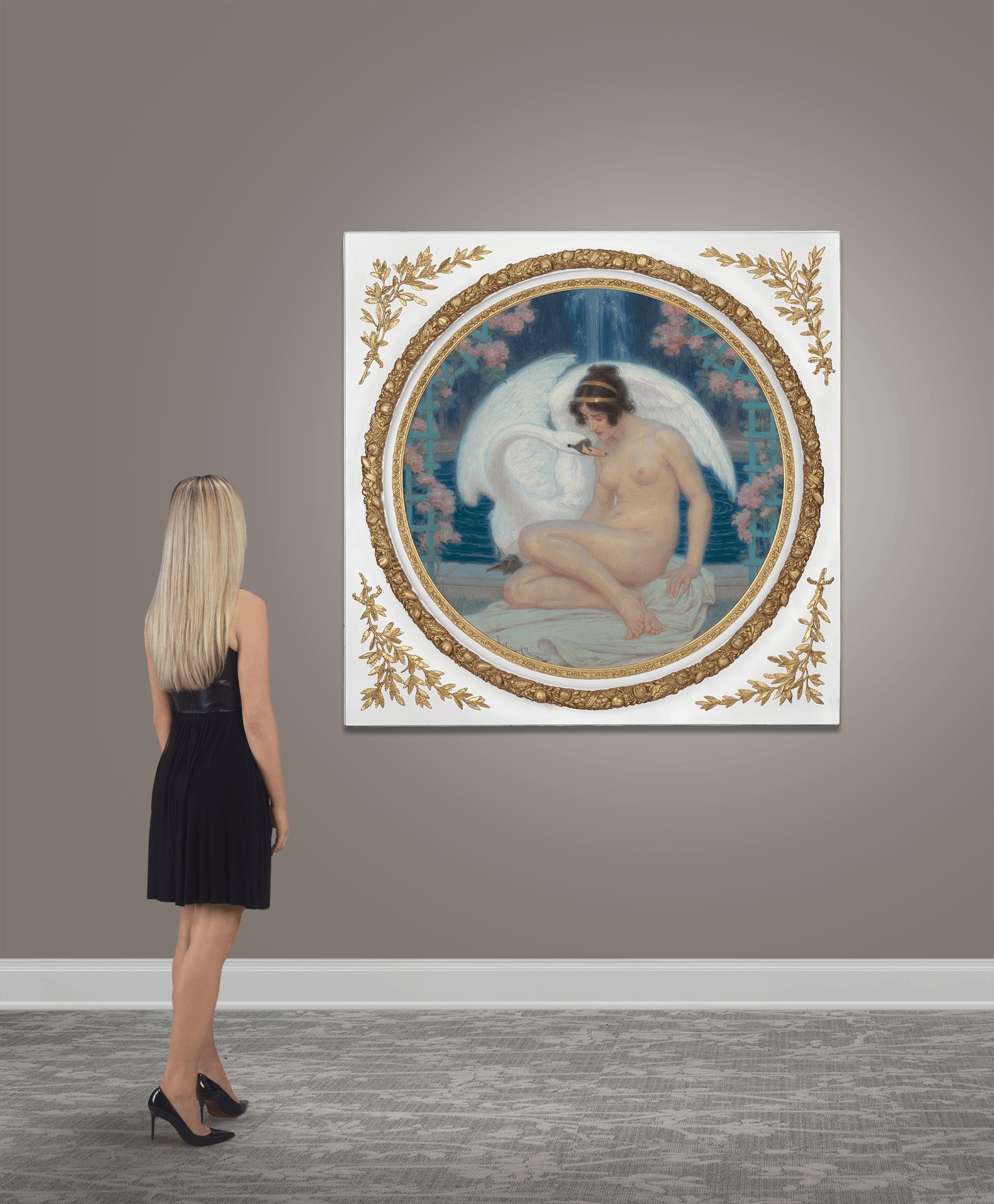 Leda and the Swan by Ludovic Alleaume