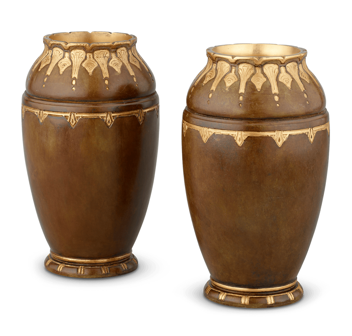 Pair of Bronze Vases by Christofle