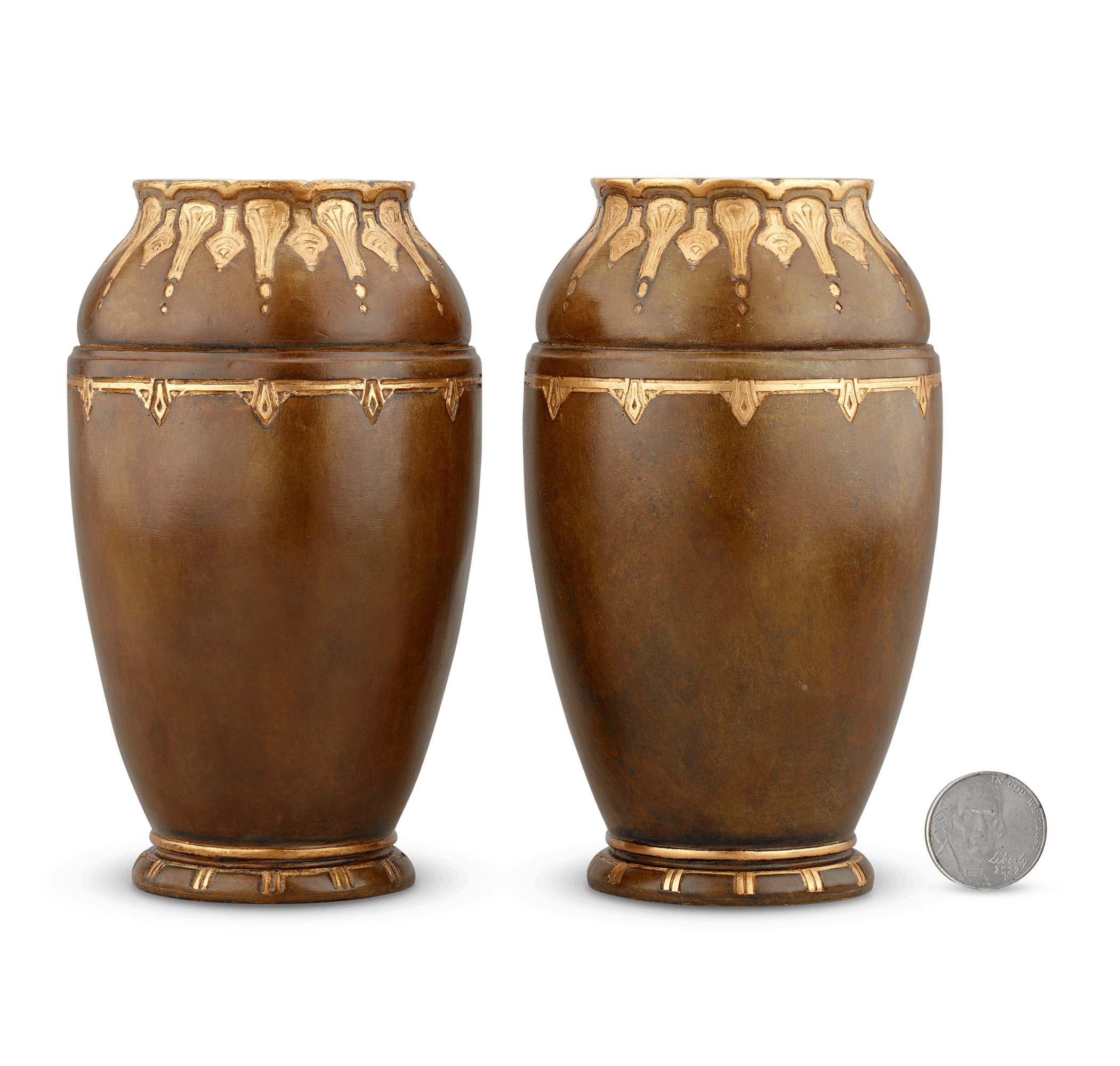Pair of Bronze Vases by Christofle