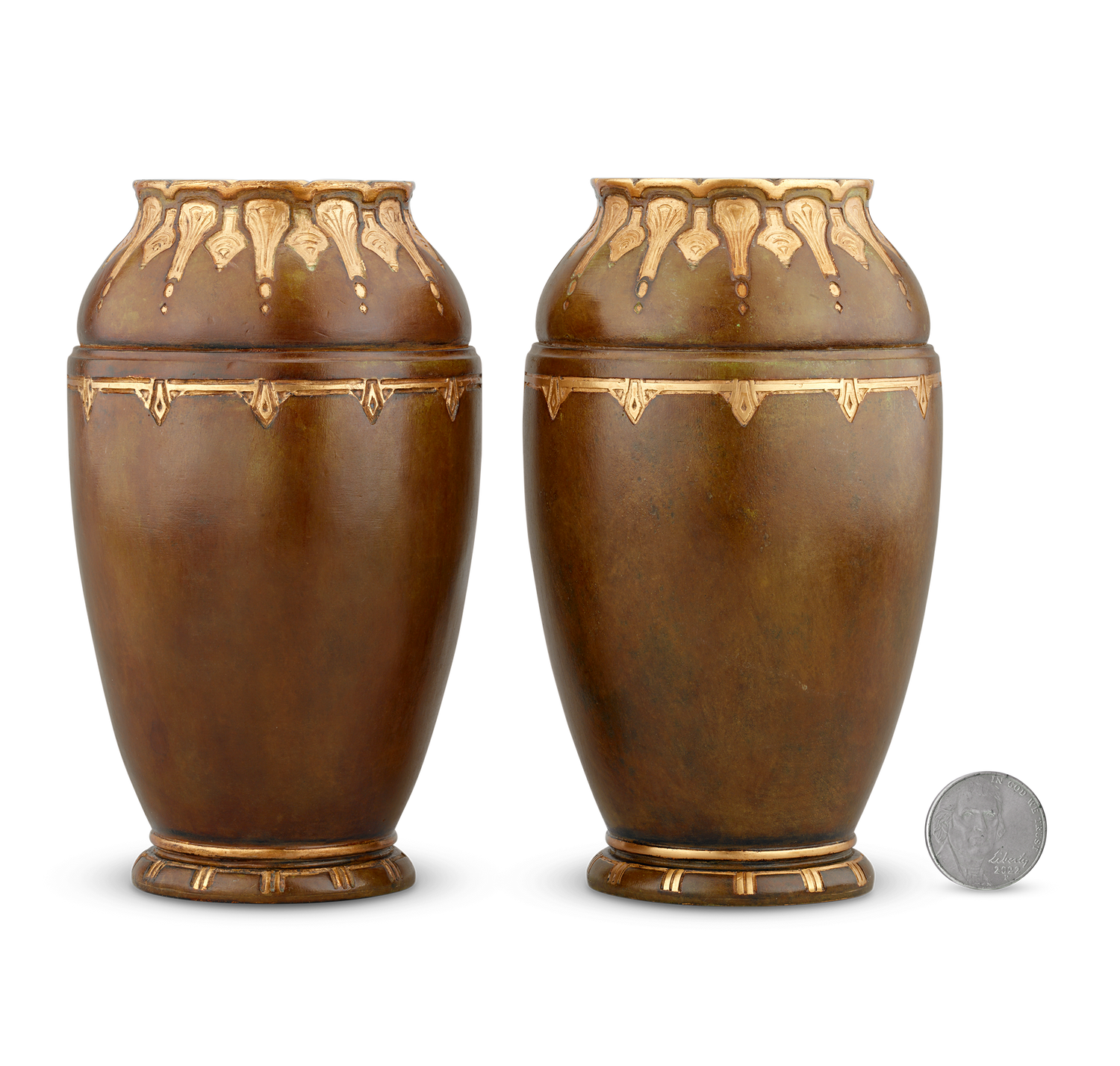 Pair of Bronze Vases by Christofle