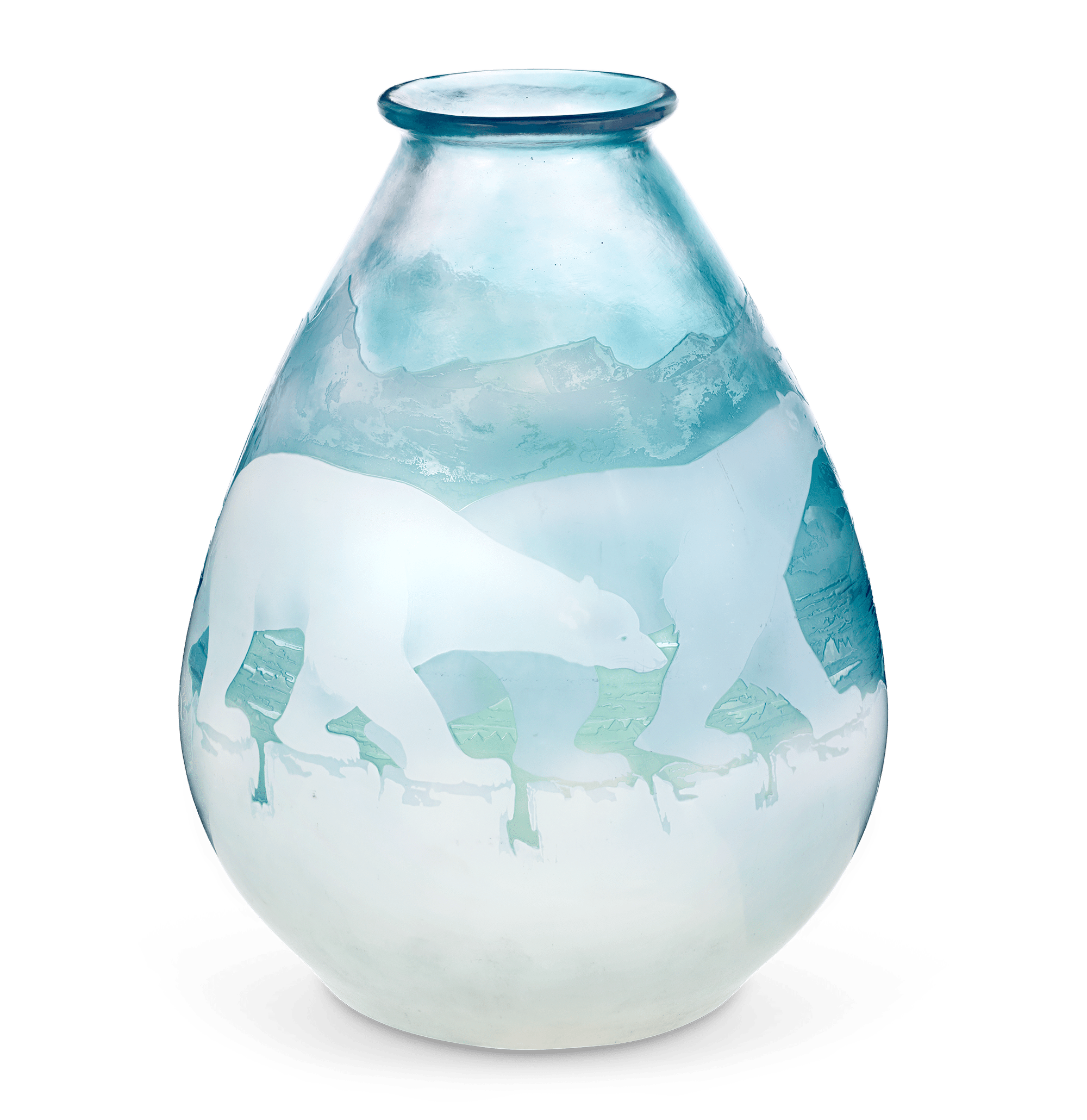 Gallé Polar Bear Vase