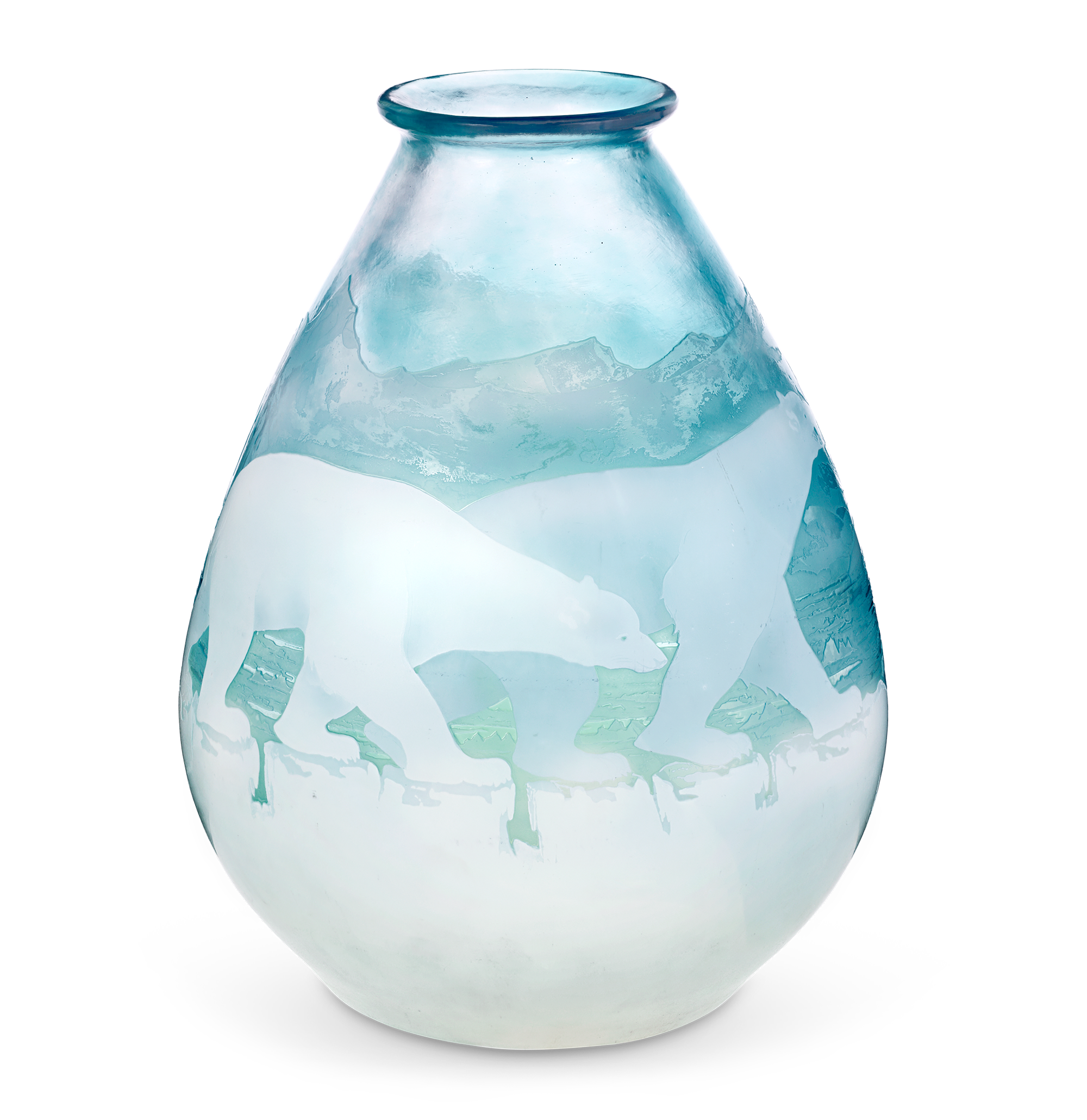 Gallé Polar Bear Vase