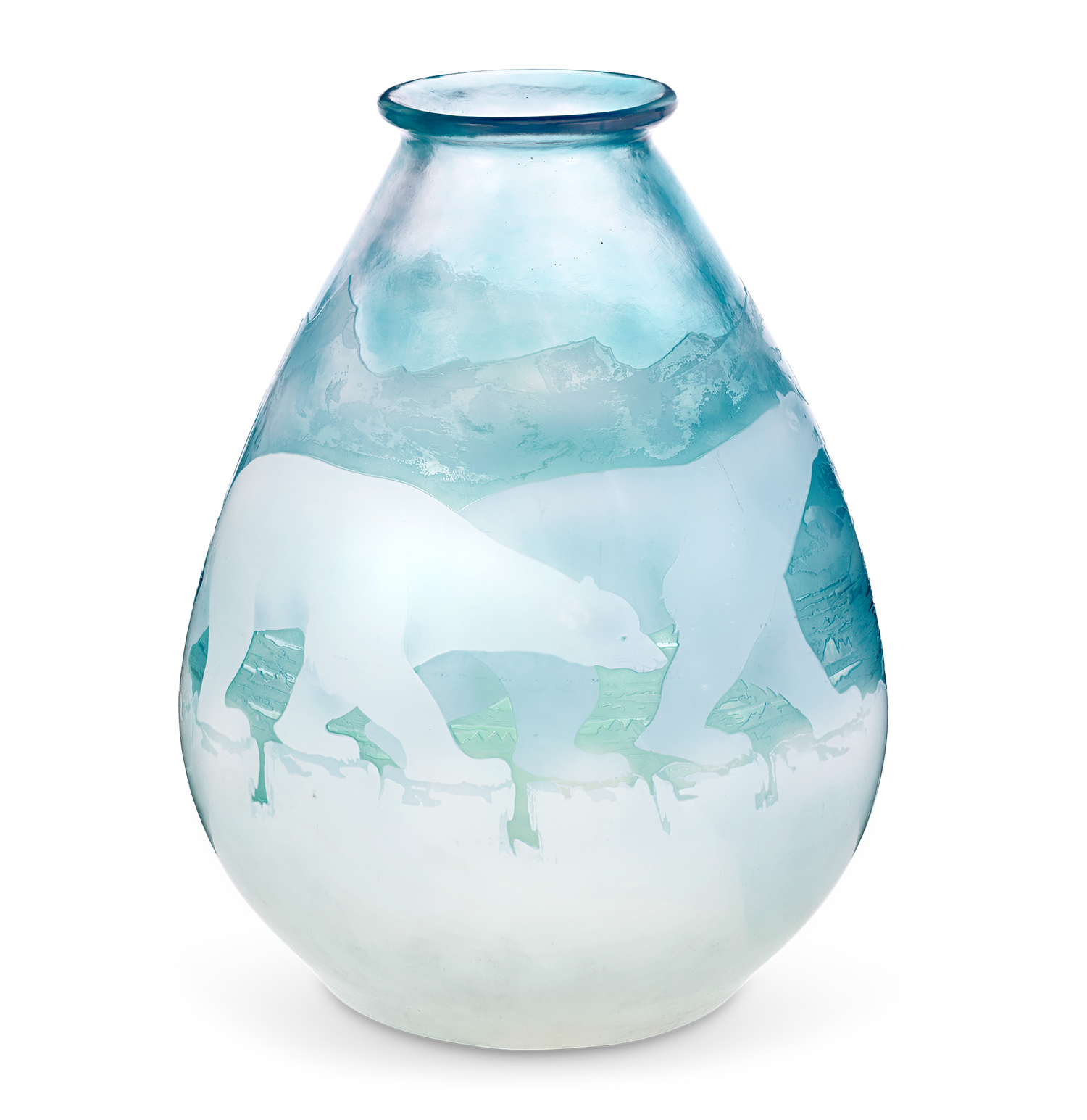 Gallé Polar Bear Vase