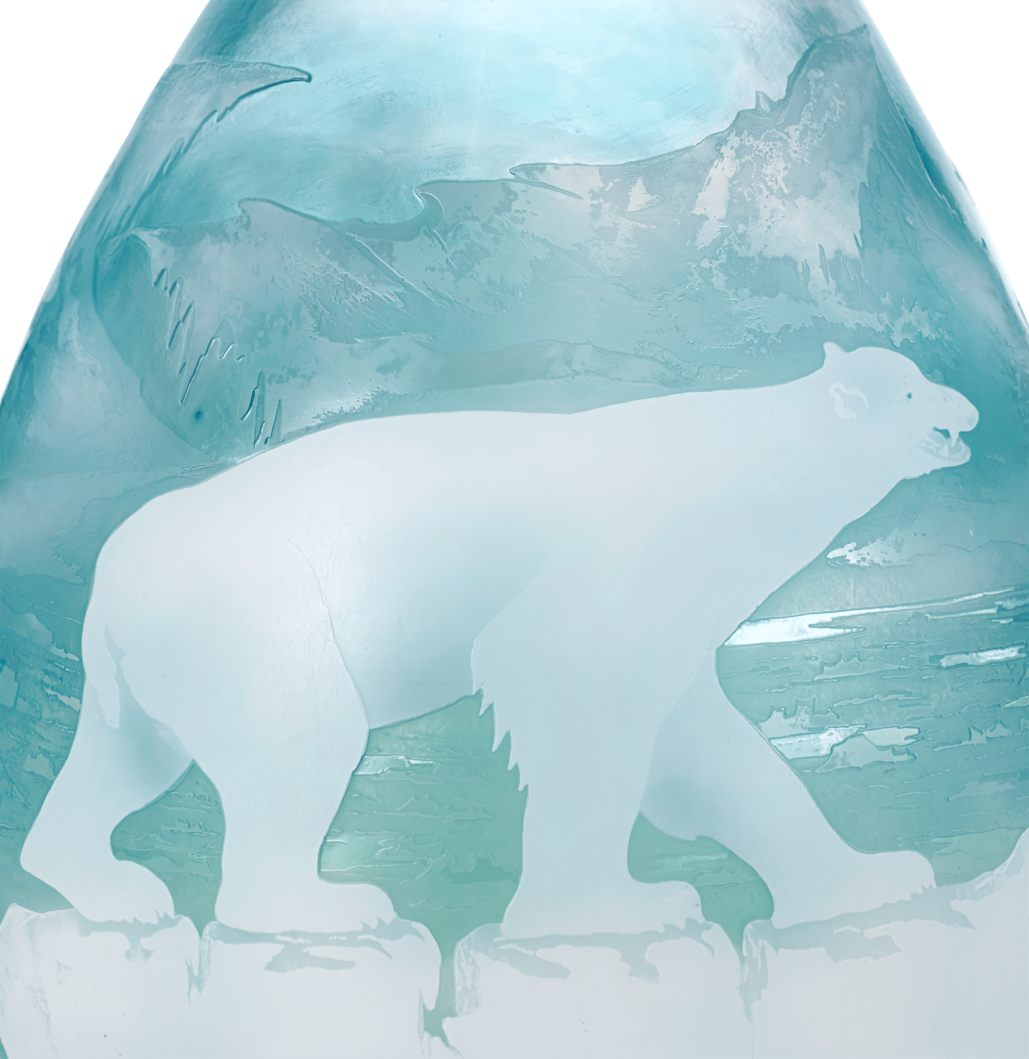 Gallé Polar Bear Vase