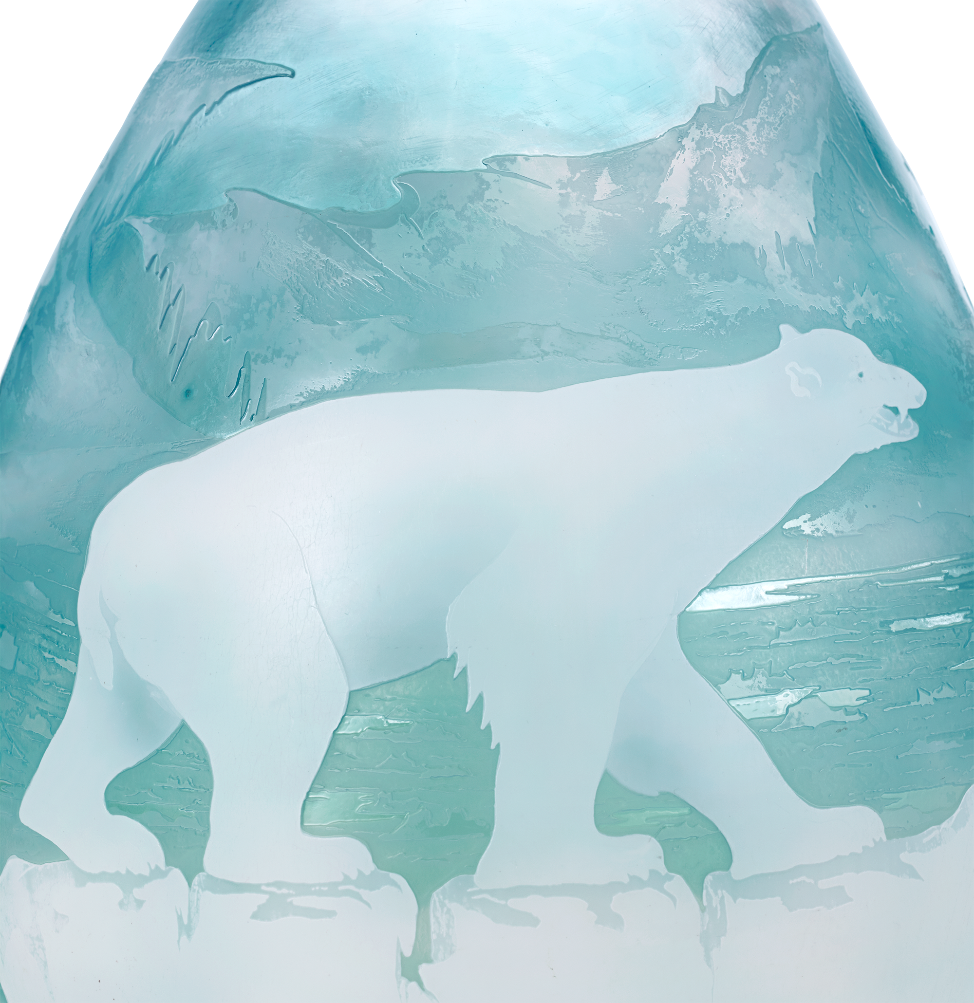 Gallé Polar Bear Vase