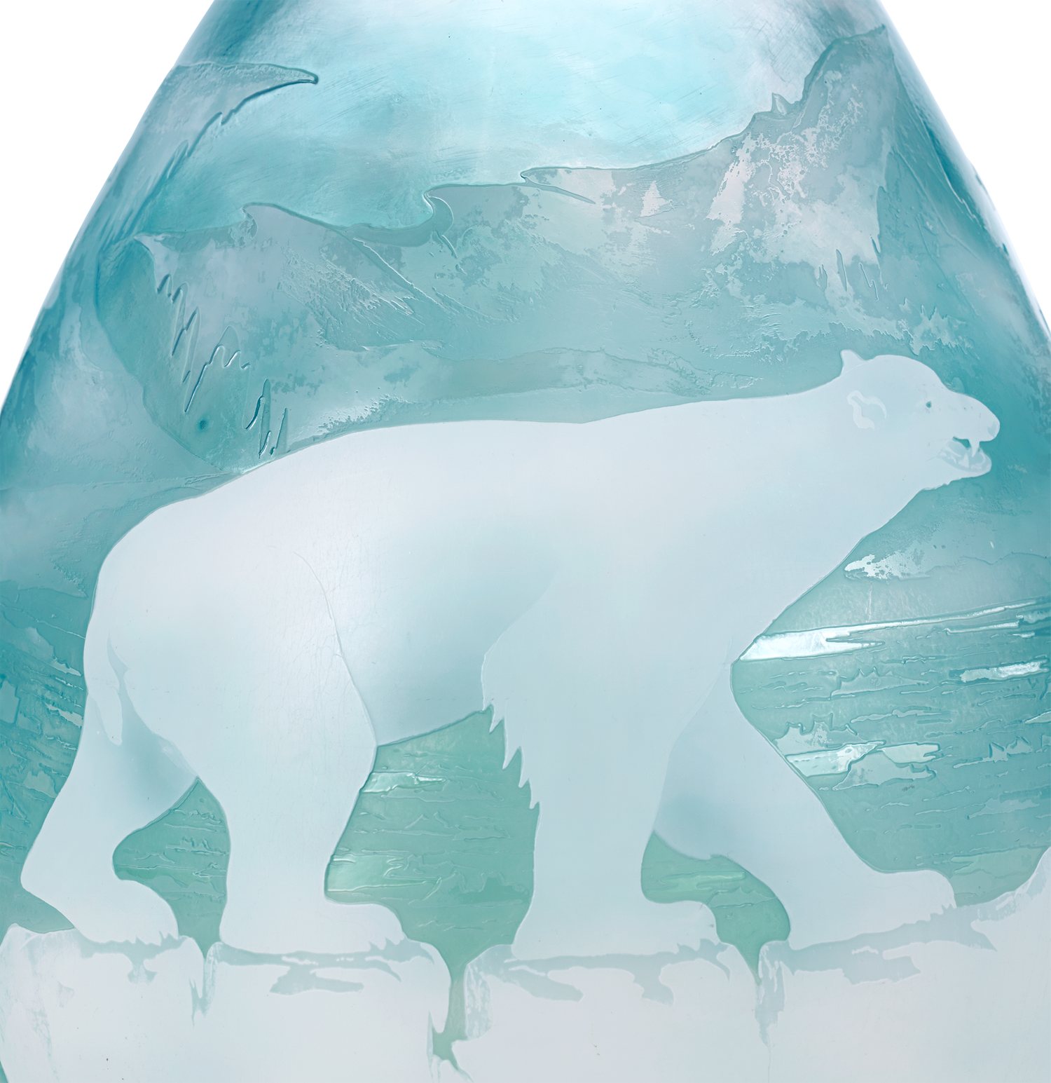 Gallé Polar Bear Vase