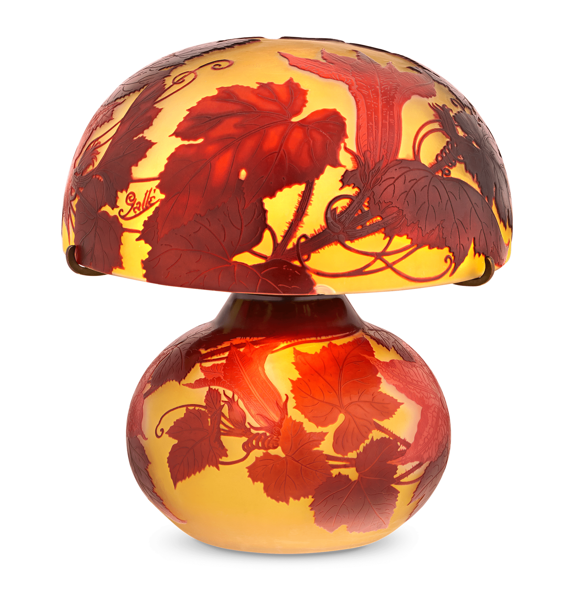 Gallé Cameo Glass Lamp