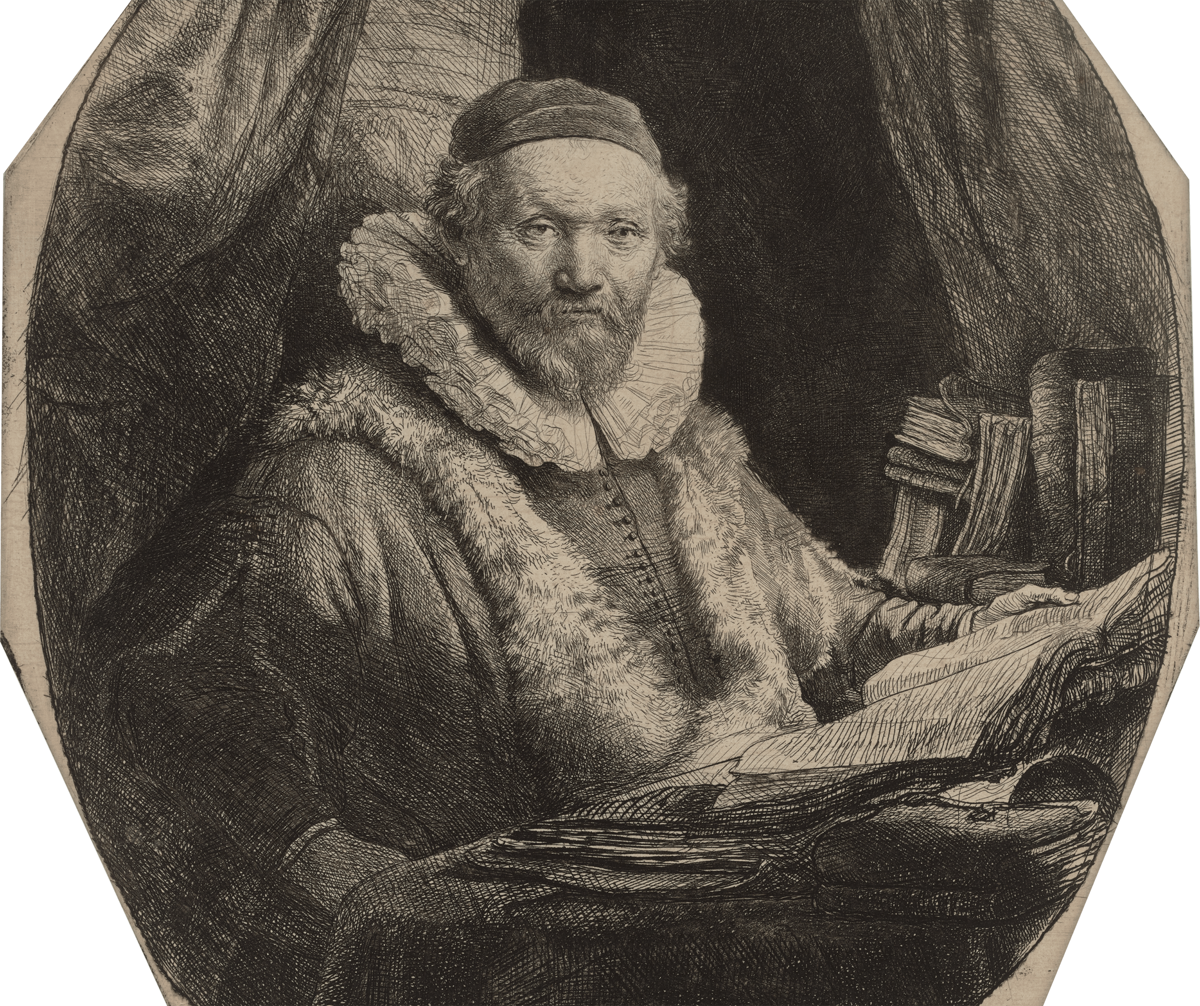 Jan Uytenbogaert, Preacher of the Remonstrants by Rembrandt van Rijn