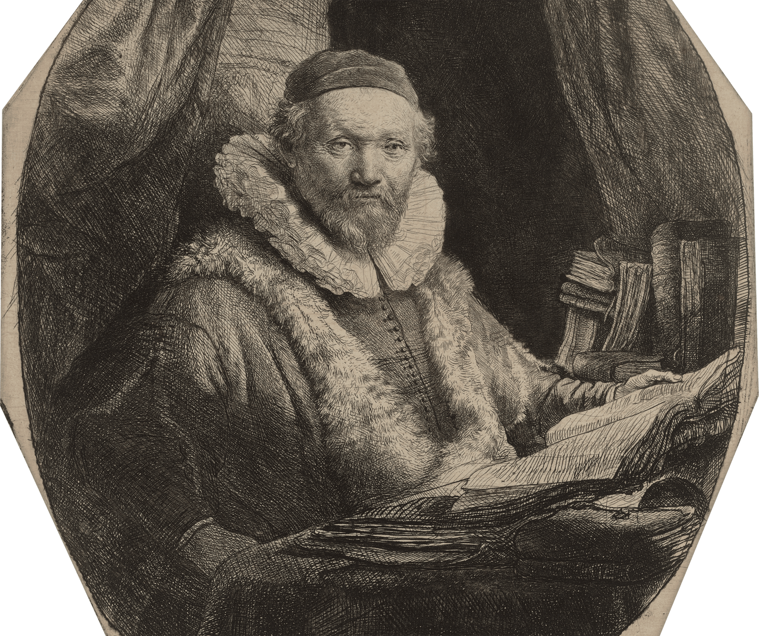 Jan Uytenbogaert, Preacher of the Remonstrants by Rembrandt van Rijn