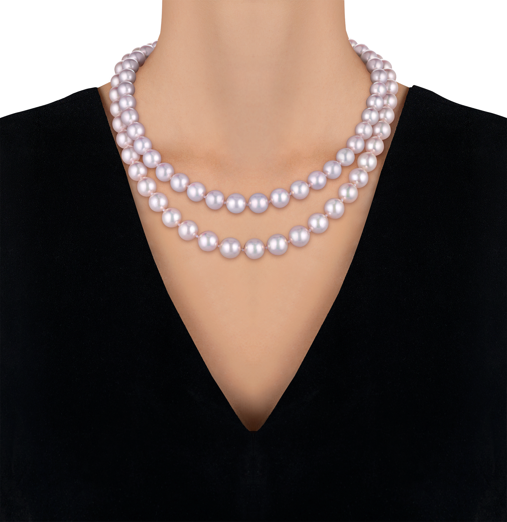 Double Strand Akoya Pearl Necklace