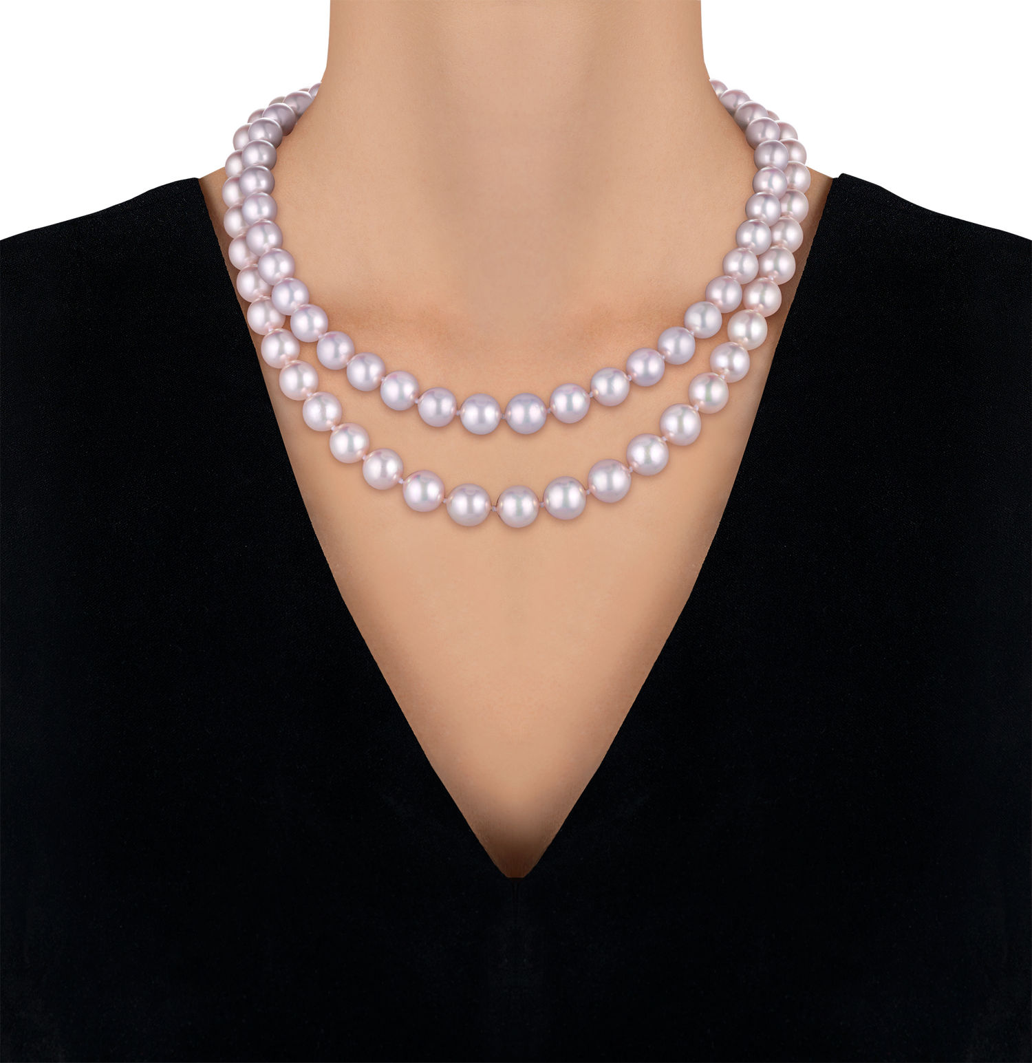 Double Strand Akoya Pearl Necklace