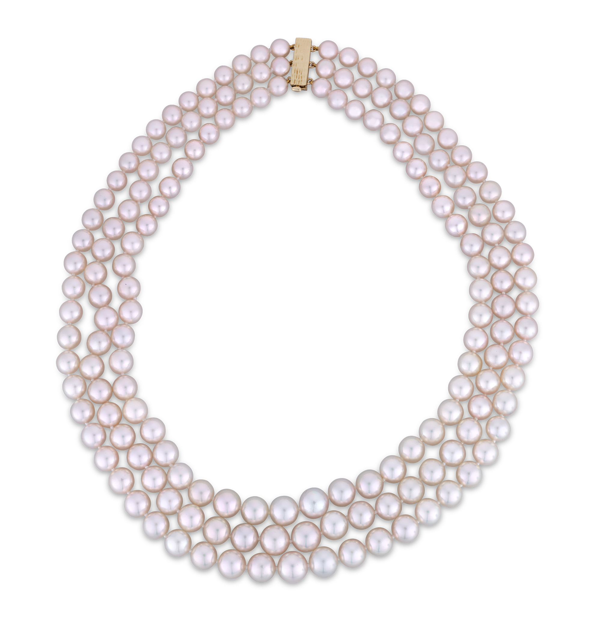 Triple Strand Akoya Pearl Necklace