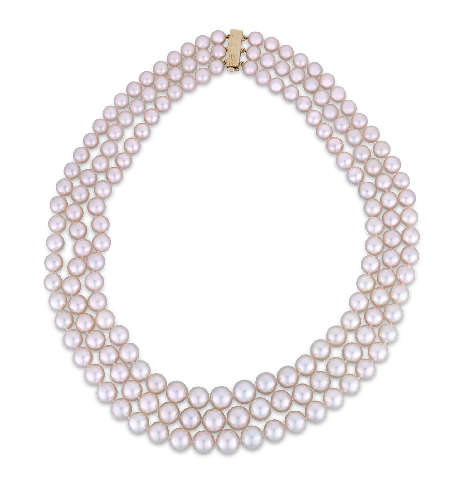 Triple Strand Akoya Pearl Necklace