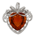 Belle Époque Madeira Citrine Heart Brooch