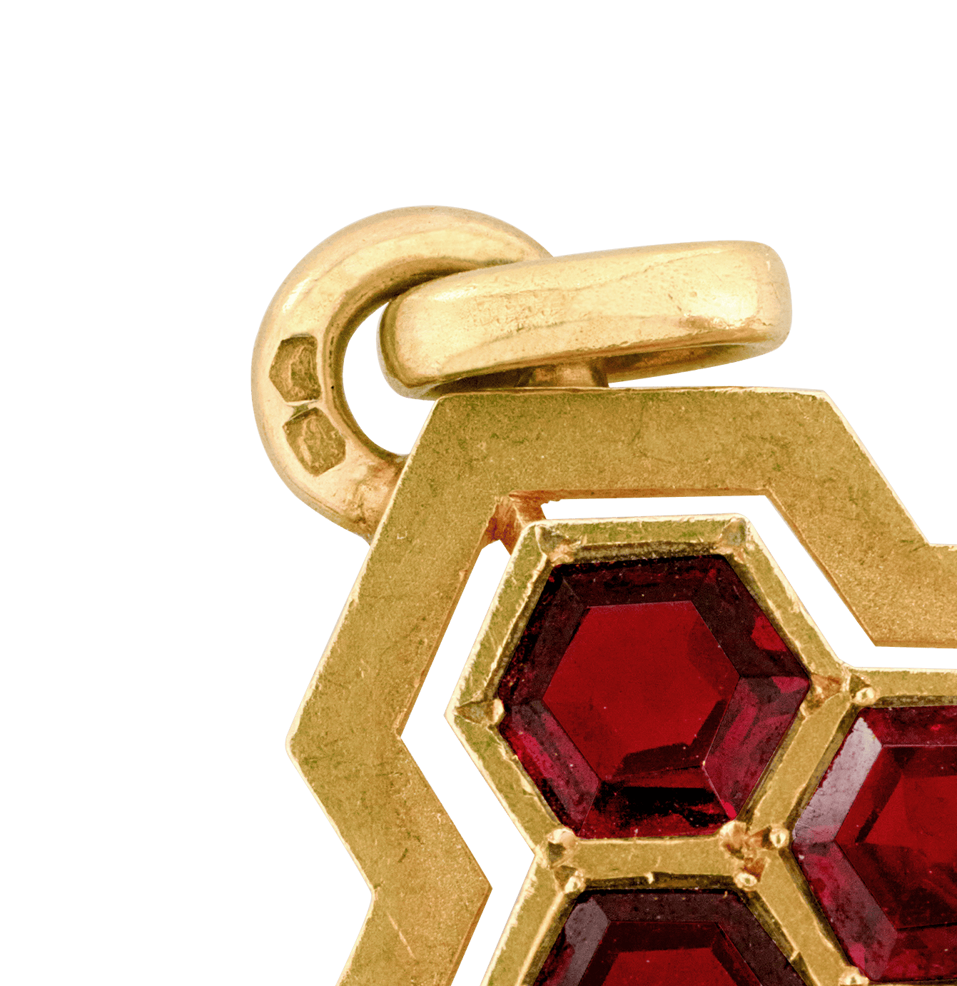 Mellerio Garnet, Diamond and Gold Cross Pendant