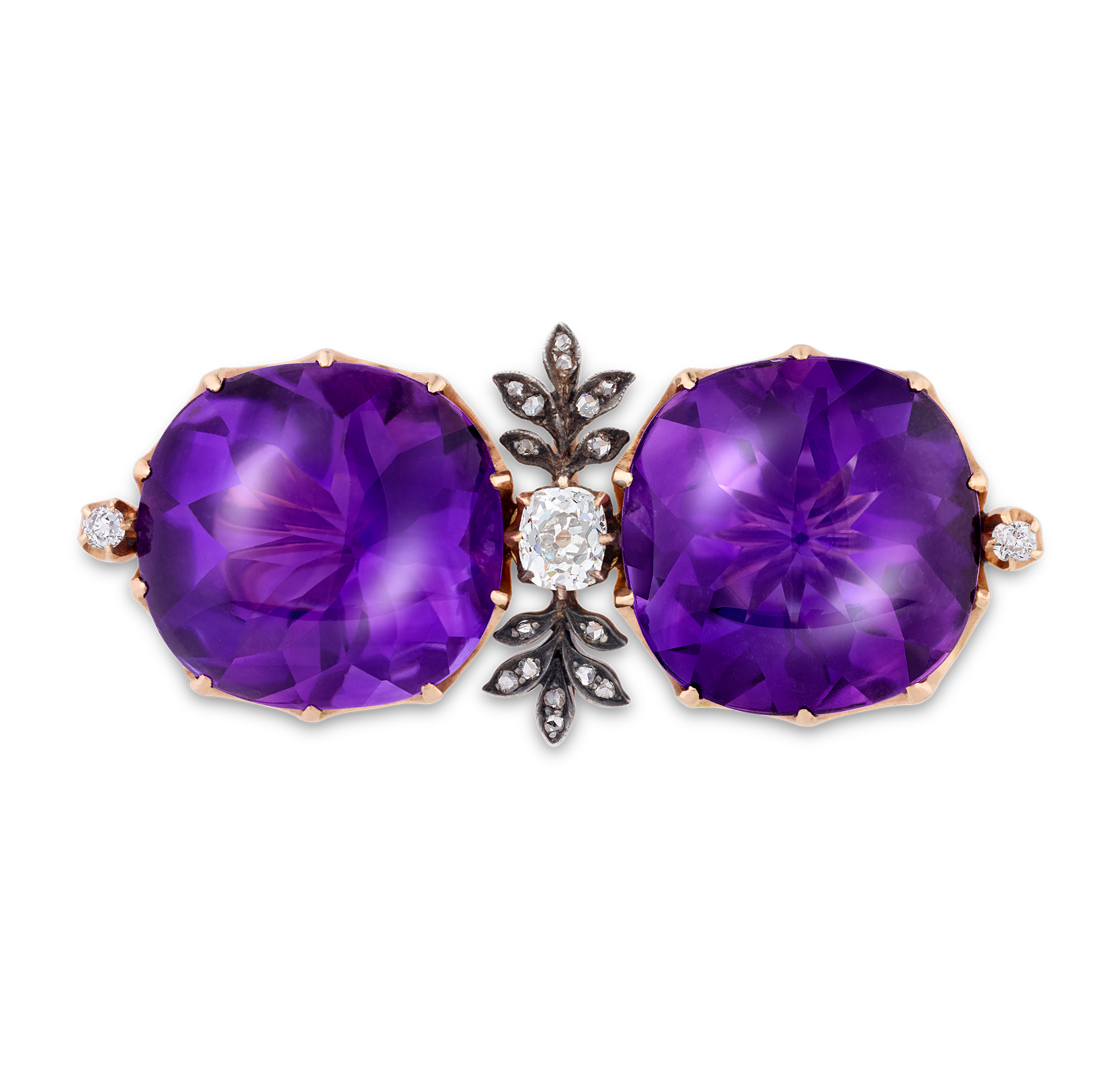 Fabergé Amethyst Brooch Gifted by Emperor Alexander II, 56.21 carats