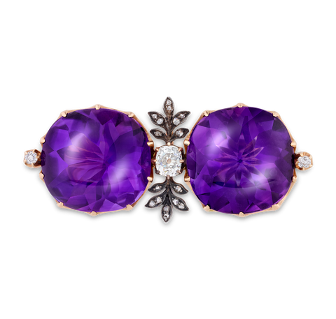 Fabergé Amethyst Brooch, 56.21 carats