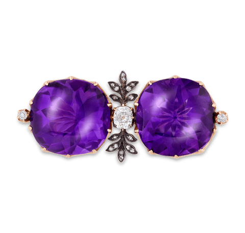 Fabergé Amethyst Brooch, 56.21 carats