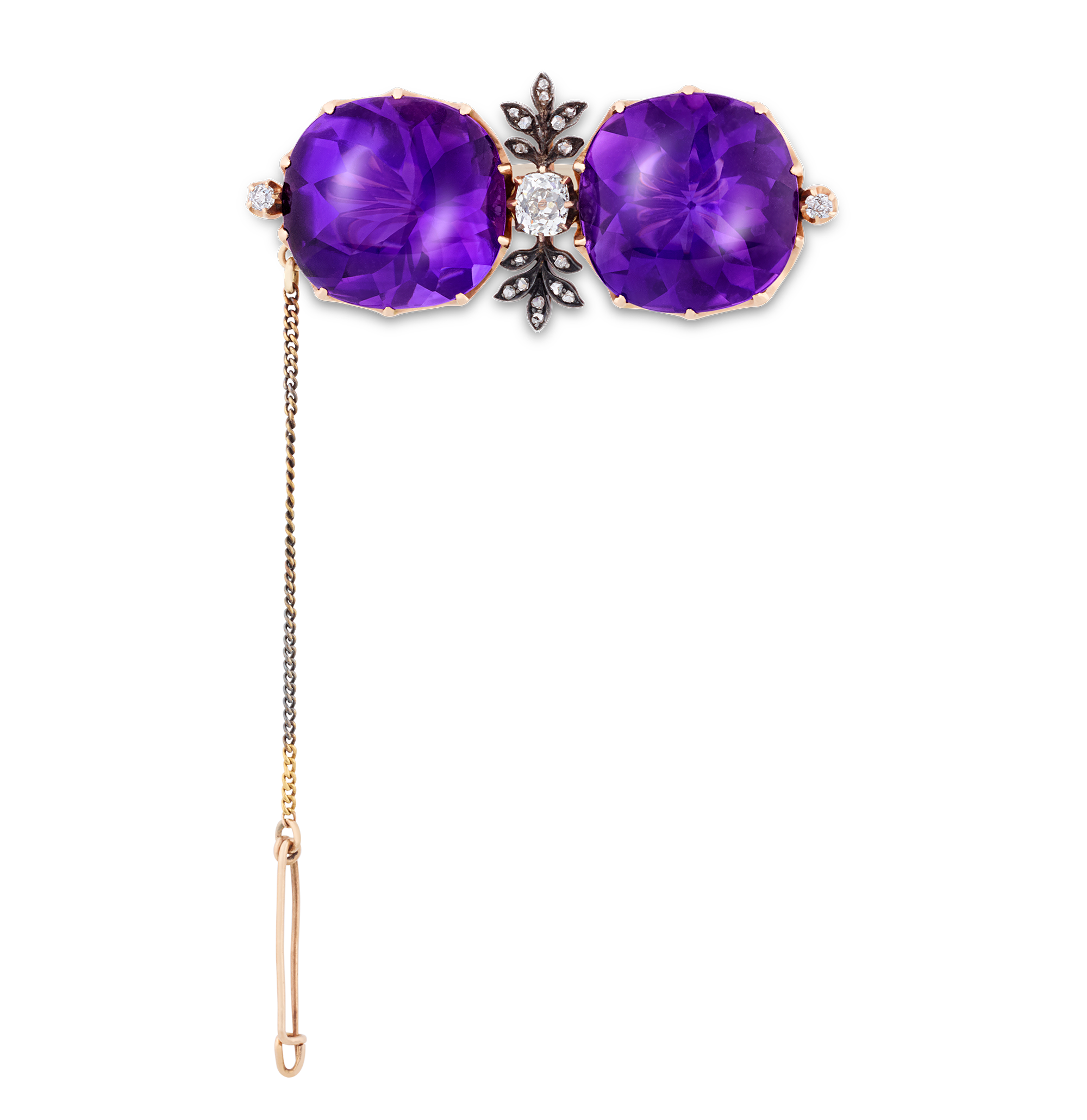 Fabergé Amethyst Brooch Gifted by Emperor Alexander II, 56.21 carats