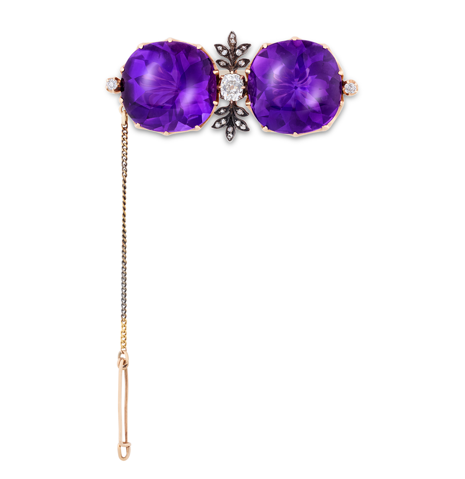 Fabergé Amethyst Brooch Gifted by Emperor Alexander II, 56.21 carats