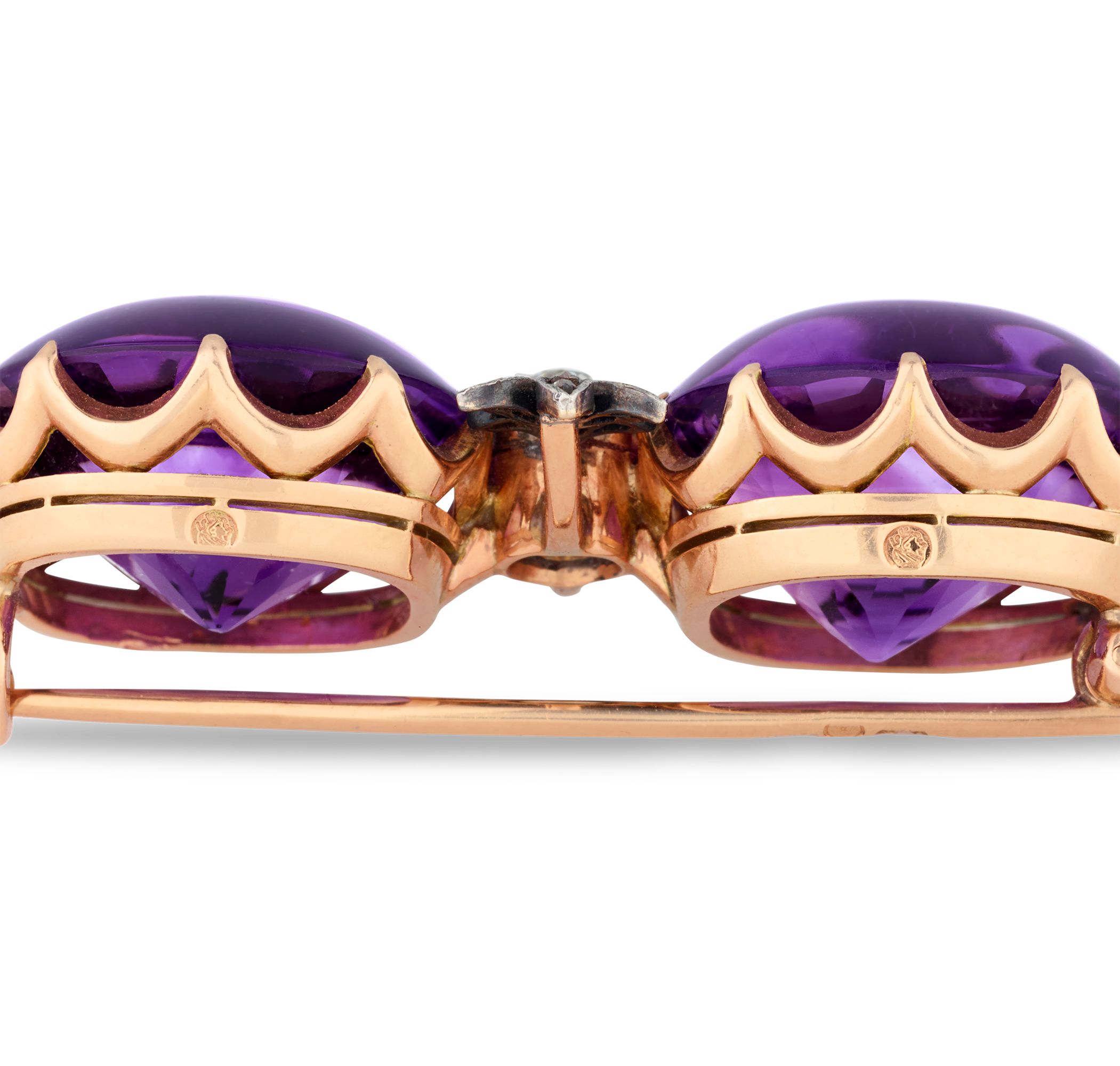 Fabergé Amethyst Brooch Gifted by Emperor Alexander II, 56.21 carats