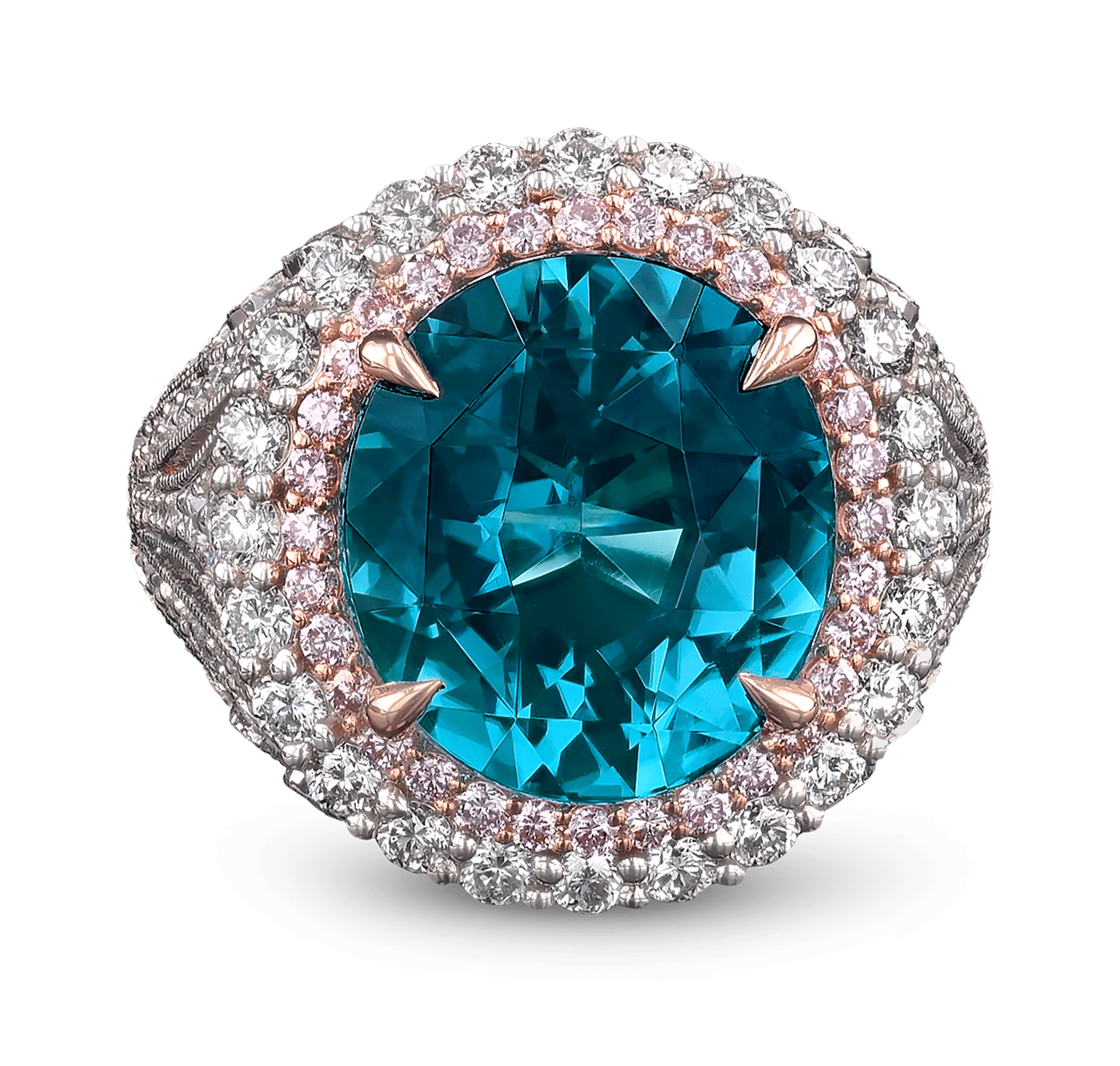 Untreated Brazilian Paraiba Tourmaline Ring, 9.51 Carats