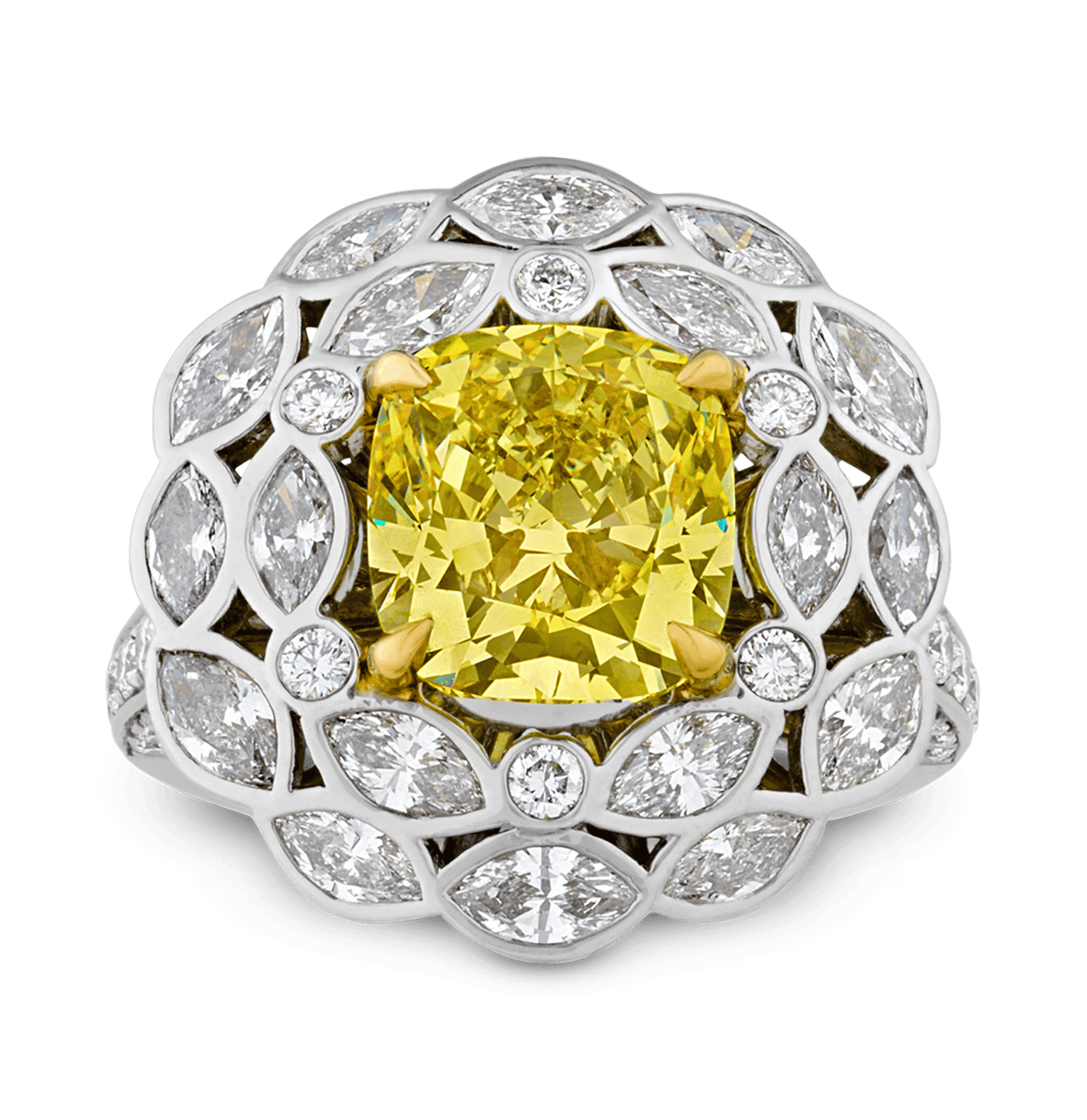 Tiffany Fancy Vivid Yellow Diamond Ring, carats Rau