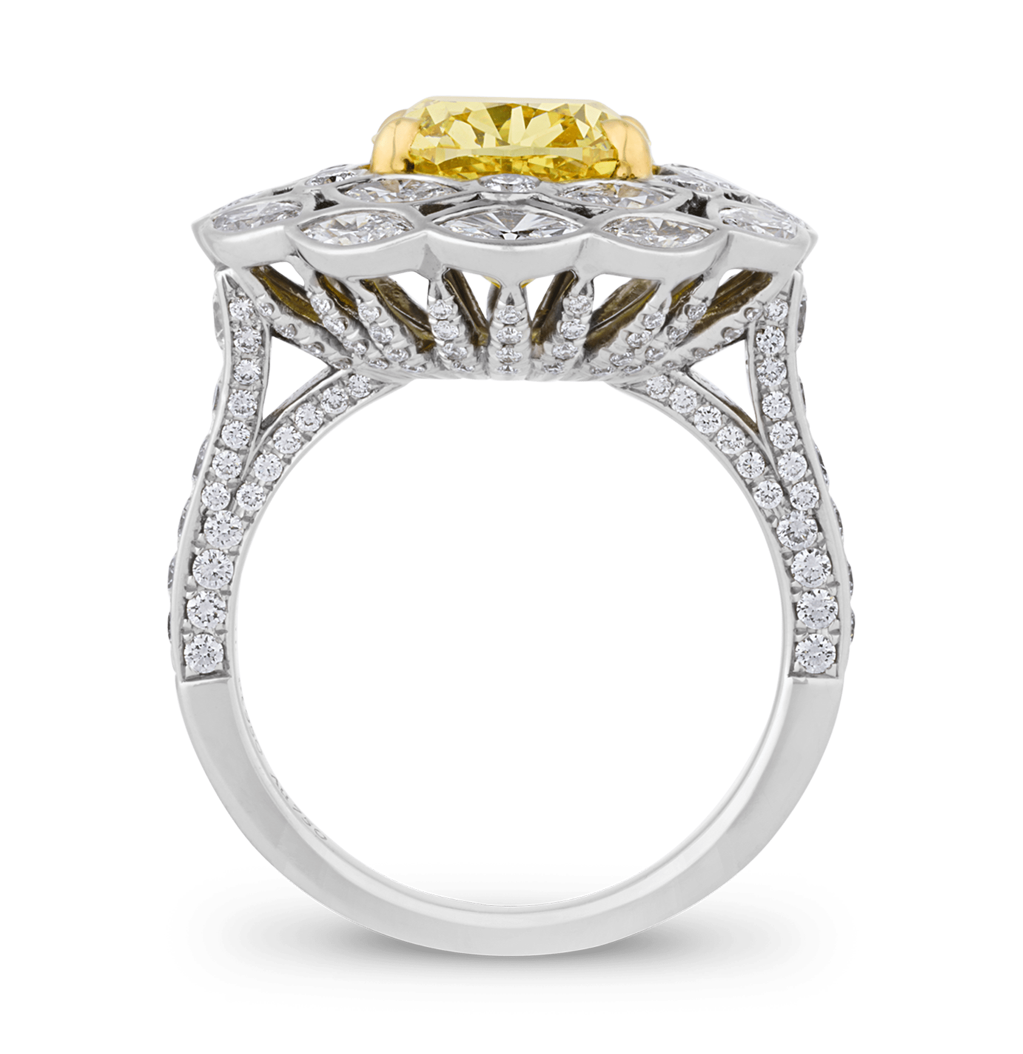 Tiffany & Co. Fancy Vivid Yellow Diamond Ring, 3.68 carats