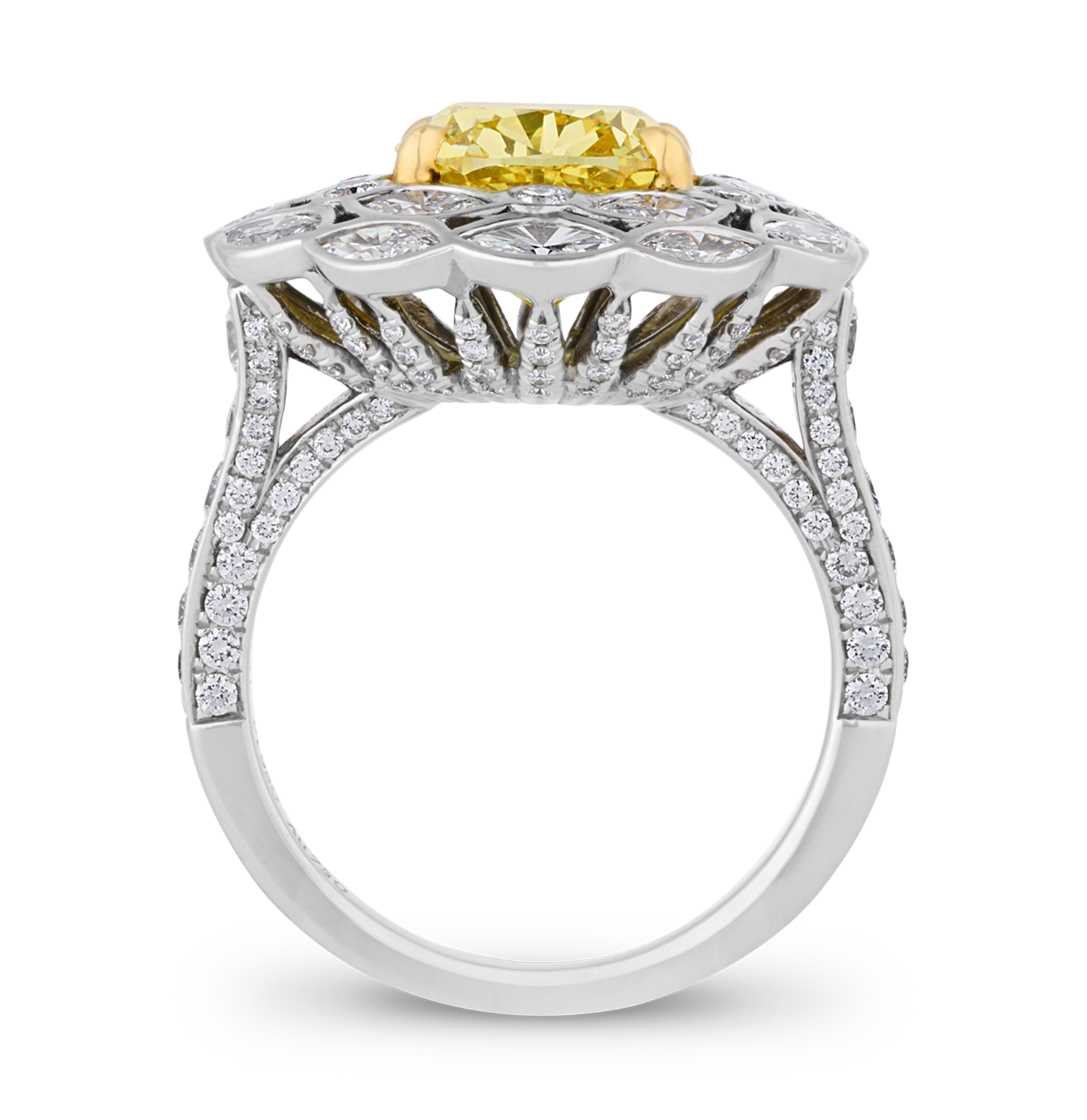 Tiffany & Co. Fancy Vivid Yellow Diamond Ring, 3.68 carats