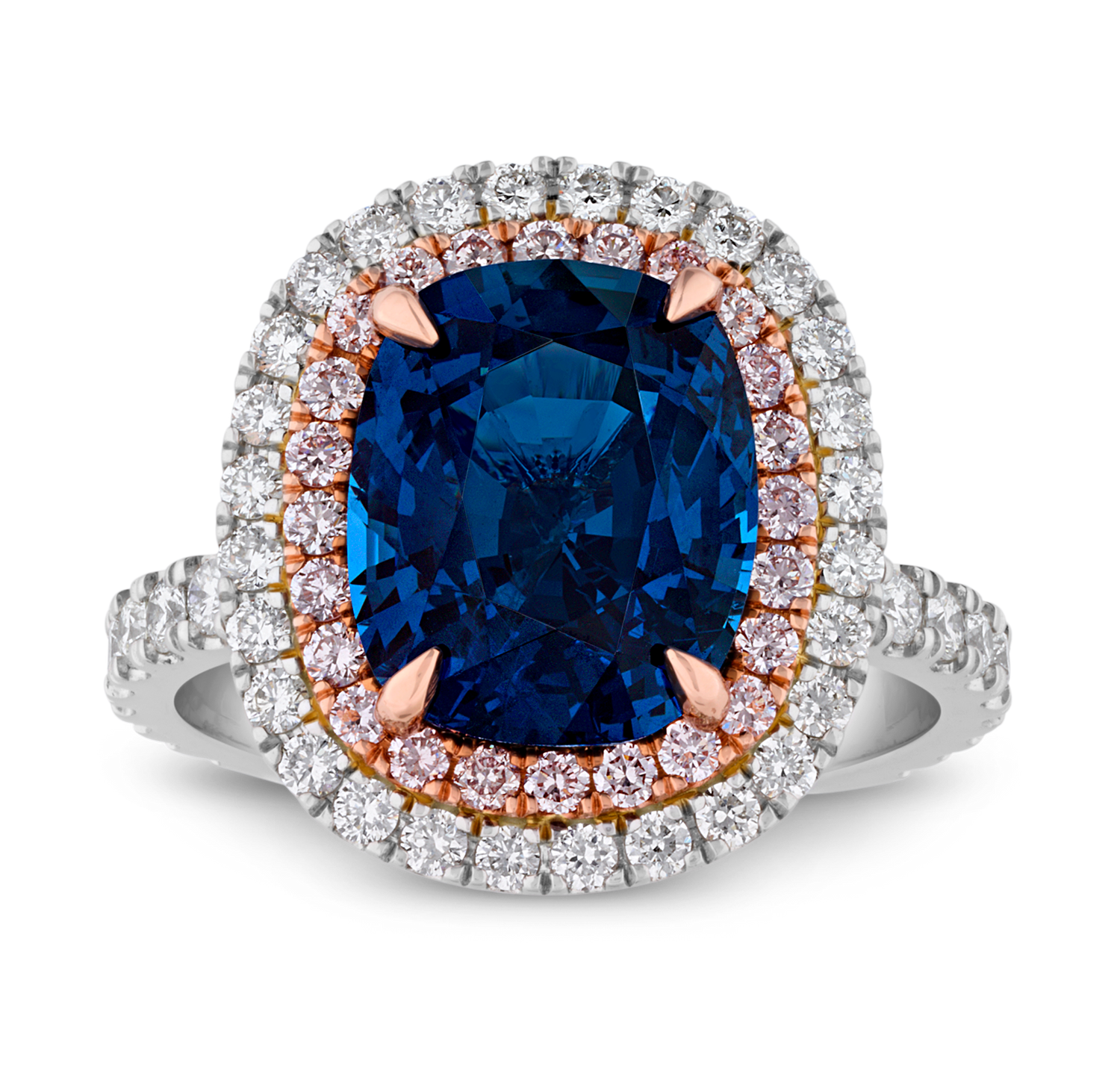 Unheated Cobalt Blue Vietnam Spinel Ring, 5.02 carats