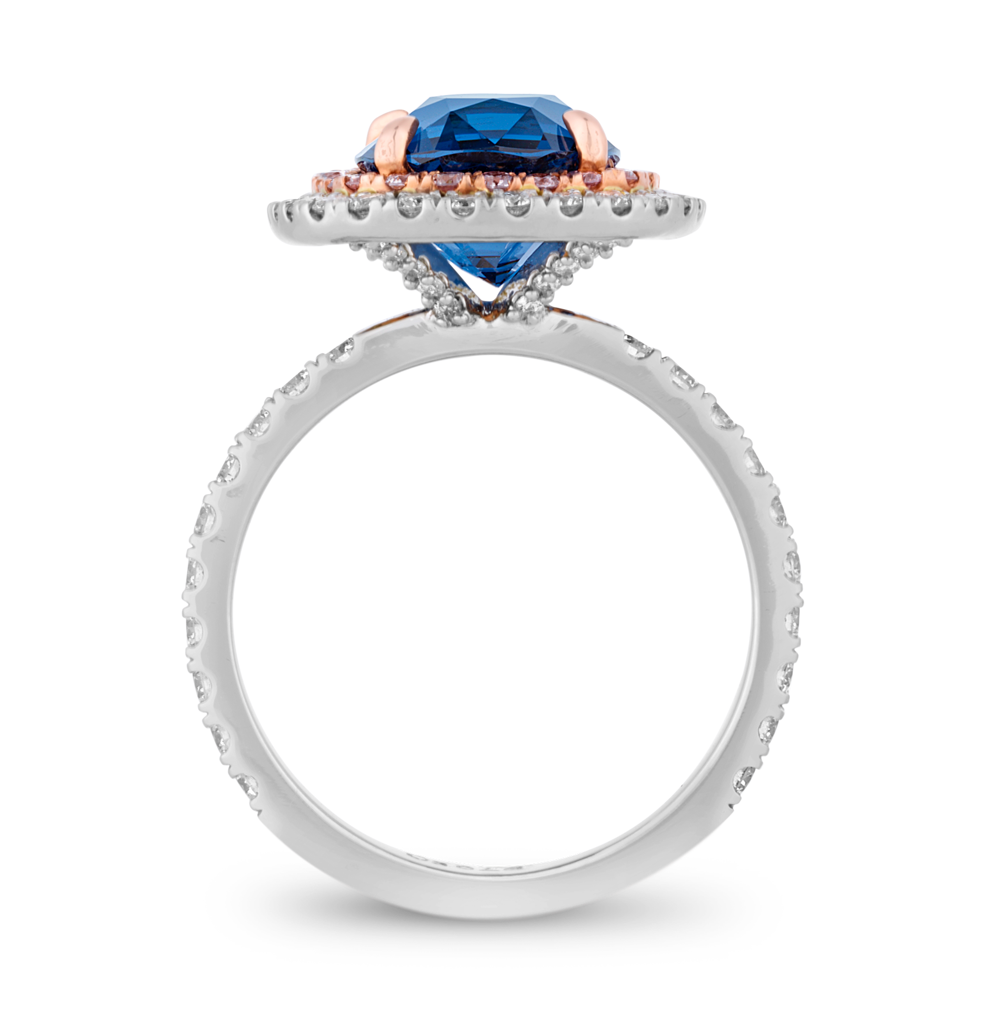 Unheated Cobalt Blue Vietnam Spinel Ring, 5.02 carats