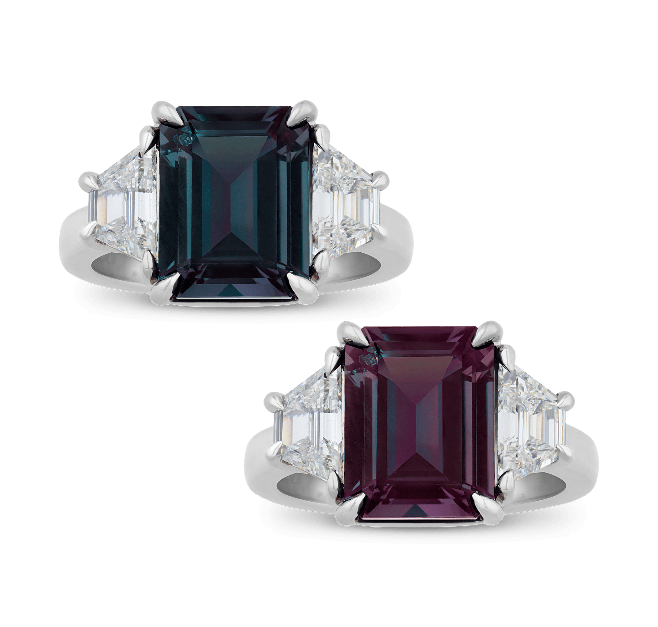 Color-Change Brazilian Alexandrite Ring, 4.74 Carats