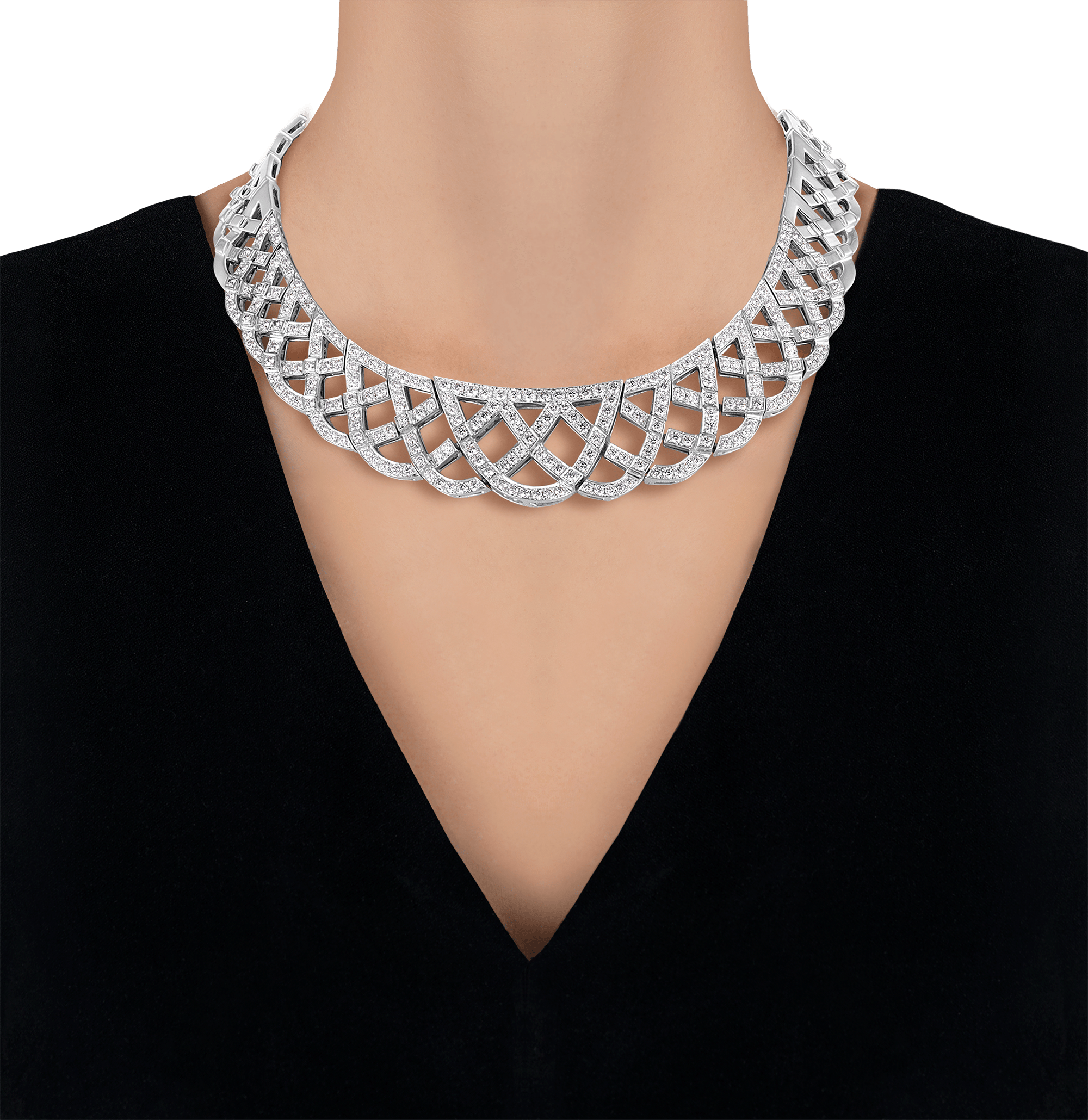 Hans D. Krieger Diamond and Gold Necklace, 16.84 carats