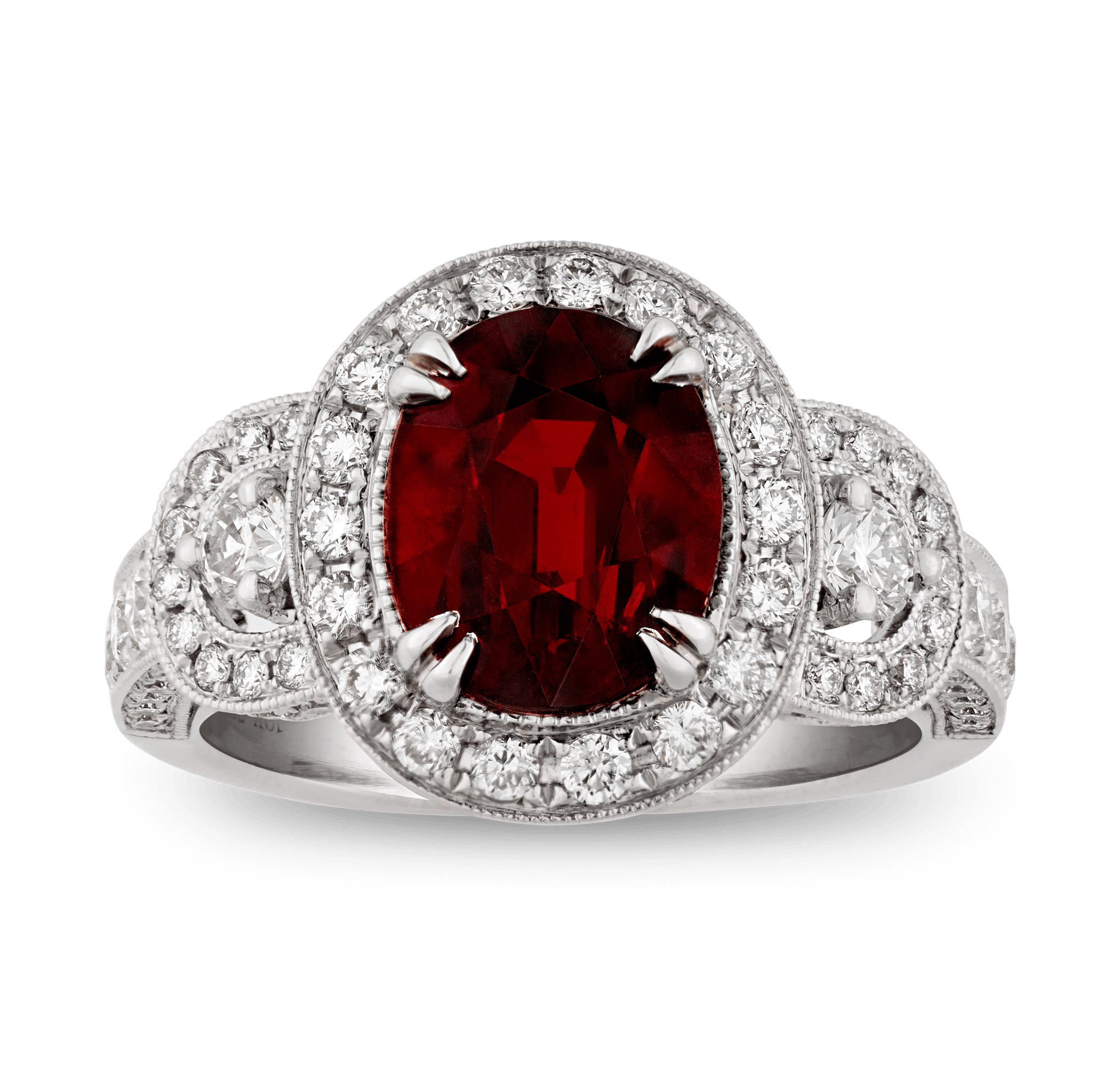 Unheated Mozambique Ruby Ring, 4.54 Carats