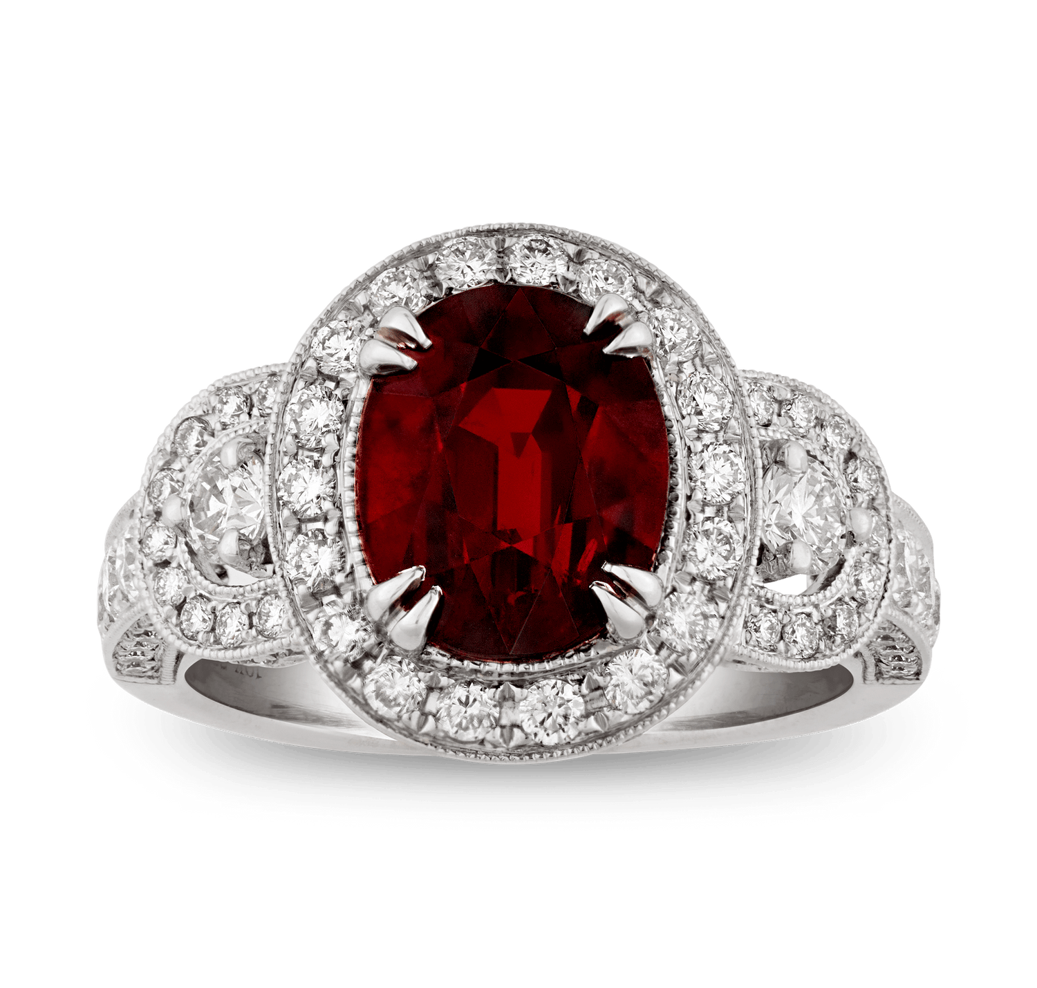 Unheated Mozambique Ruby Ring, 4.54 Carats