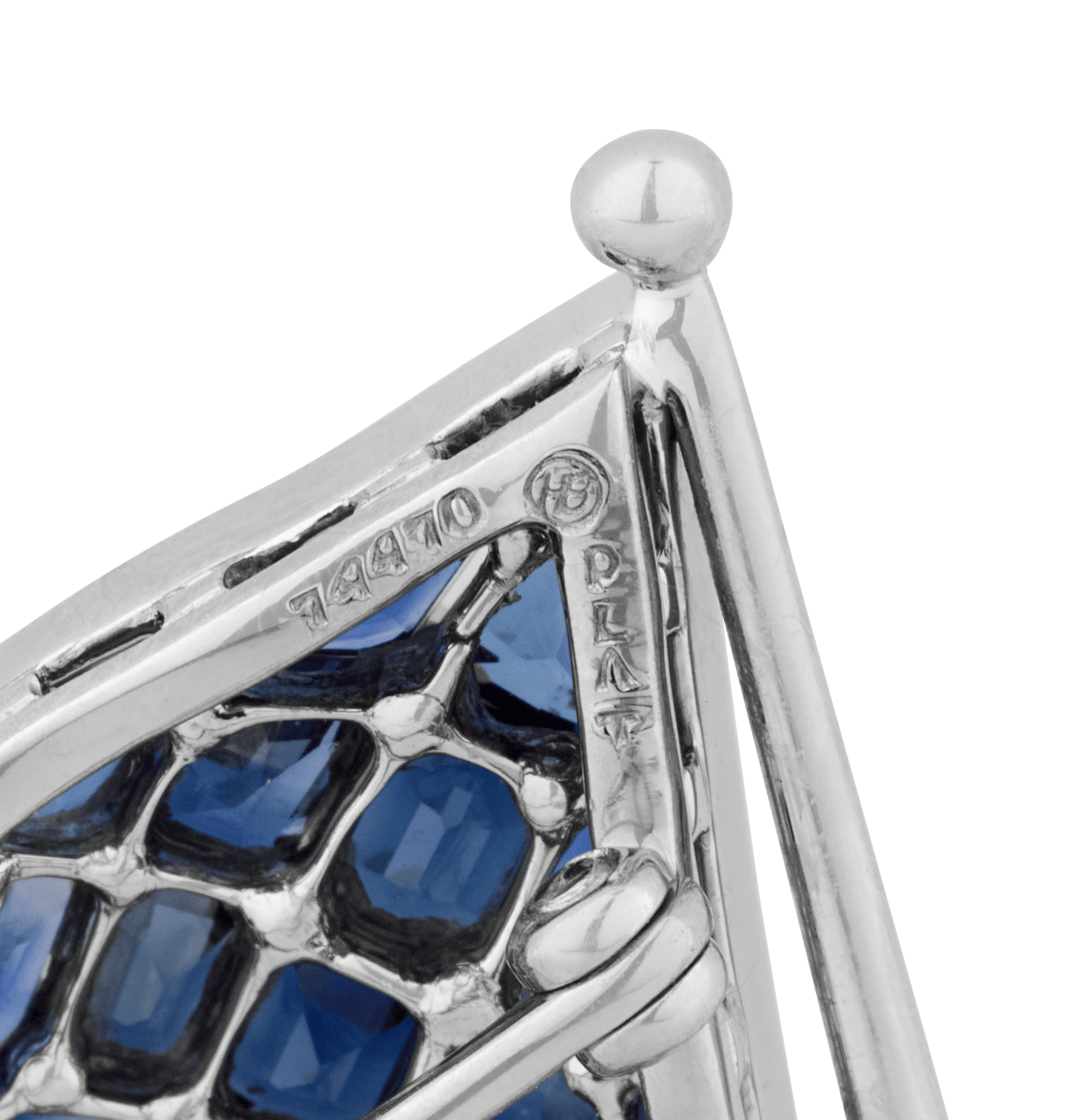 Oscar Heyman Ruby, Sapphire and Diamond American Flag Brooch