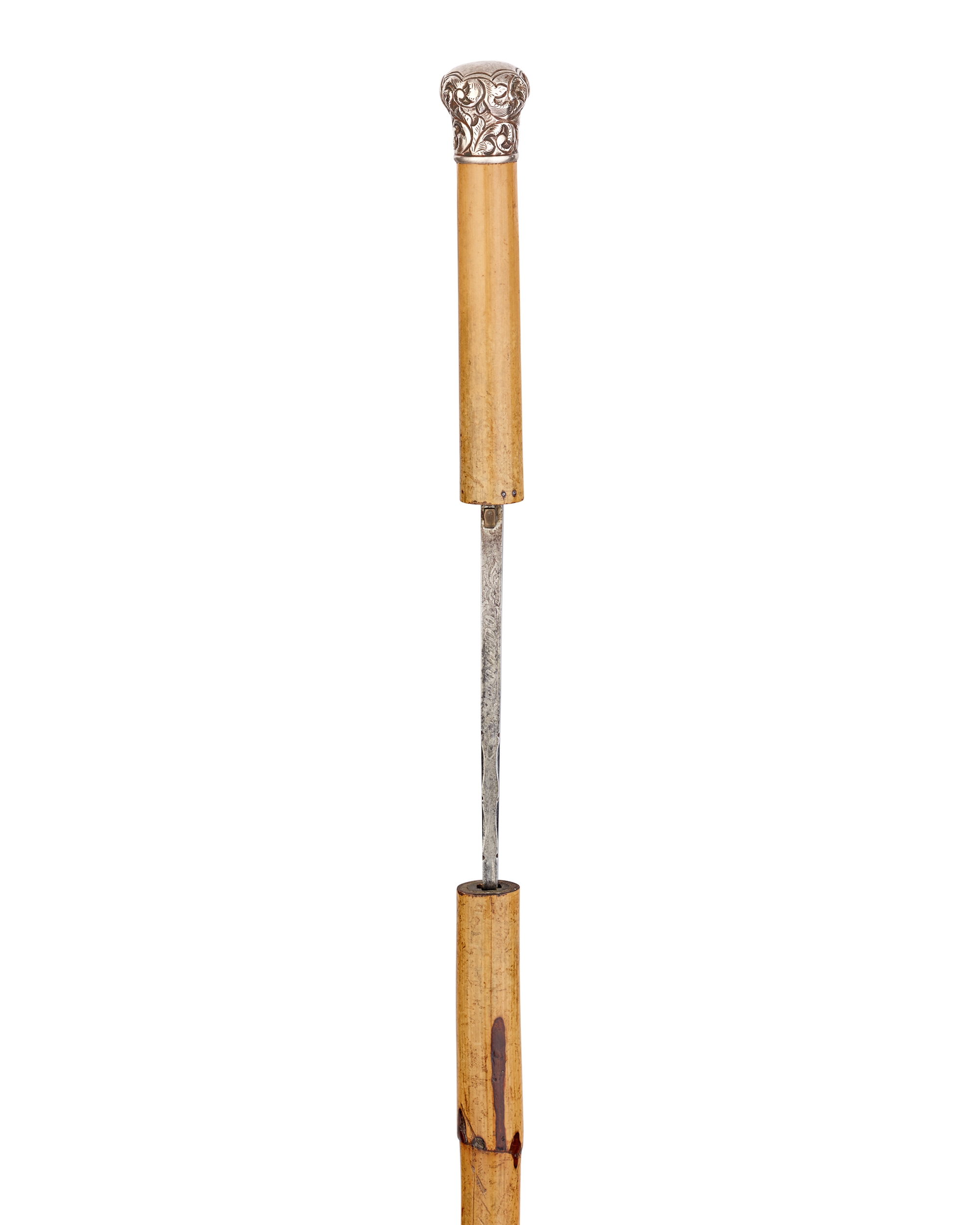Toledo Sword Cane with Silver Knob Handle