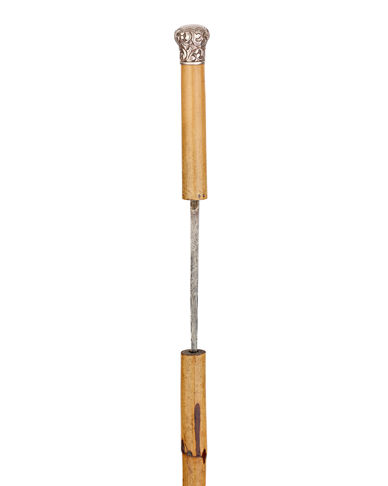 Toledo Sword Cane with Silver Knob Handle