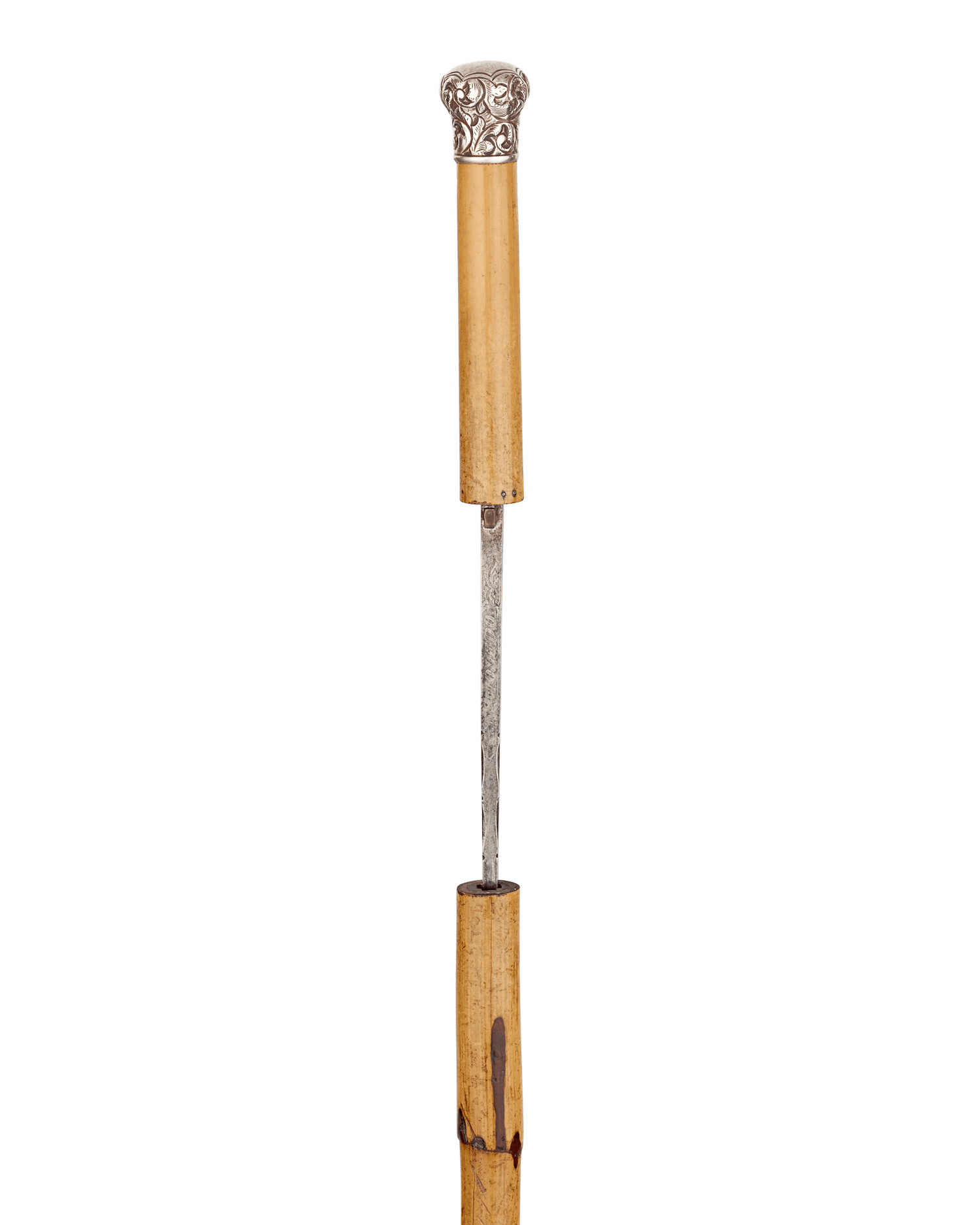 Toledo Sword Cane with Silver Knob Handle