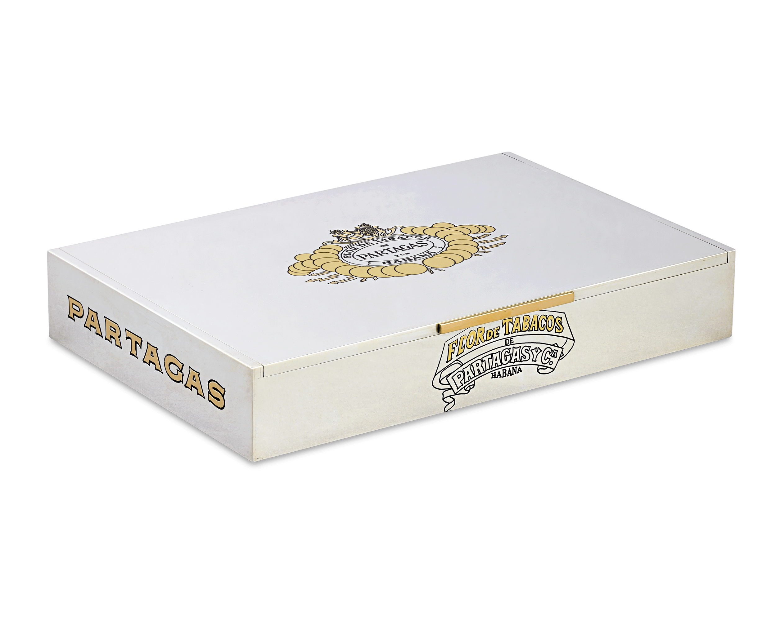 Bulgari Sterling Silver and Gold Partagás Cigar Box