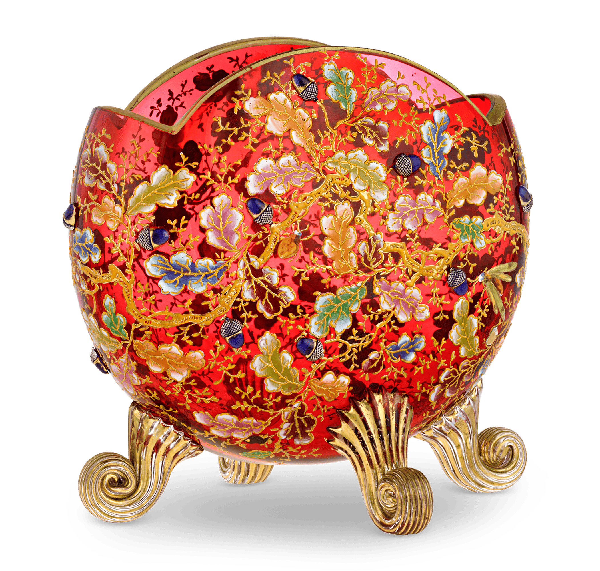 Moser Ruby Glass Pillow Vase