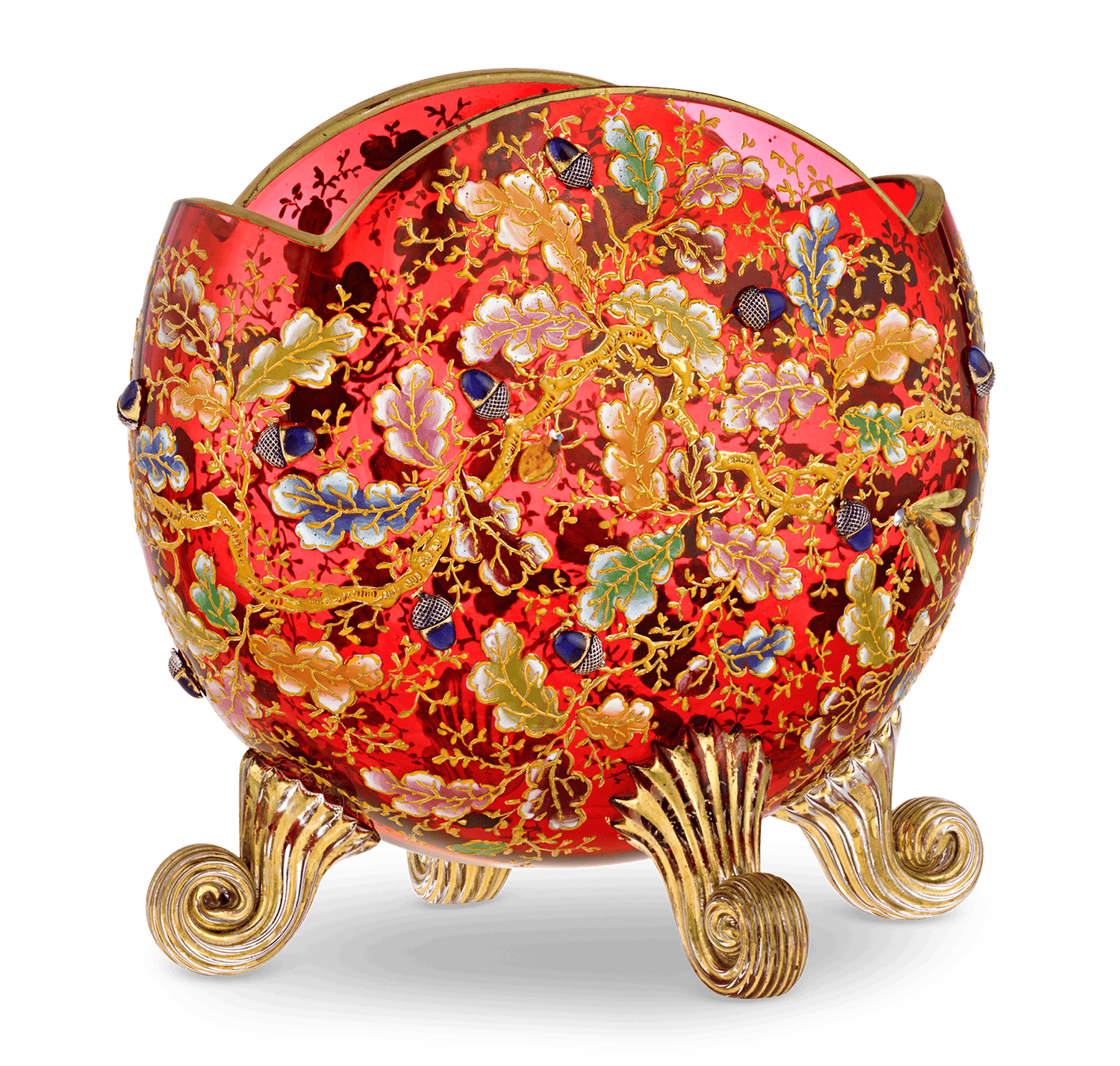 Moser Ruby Glass Pillow Vase